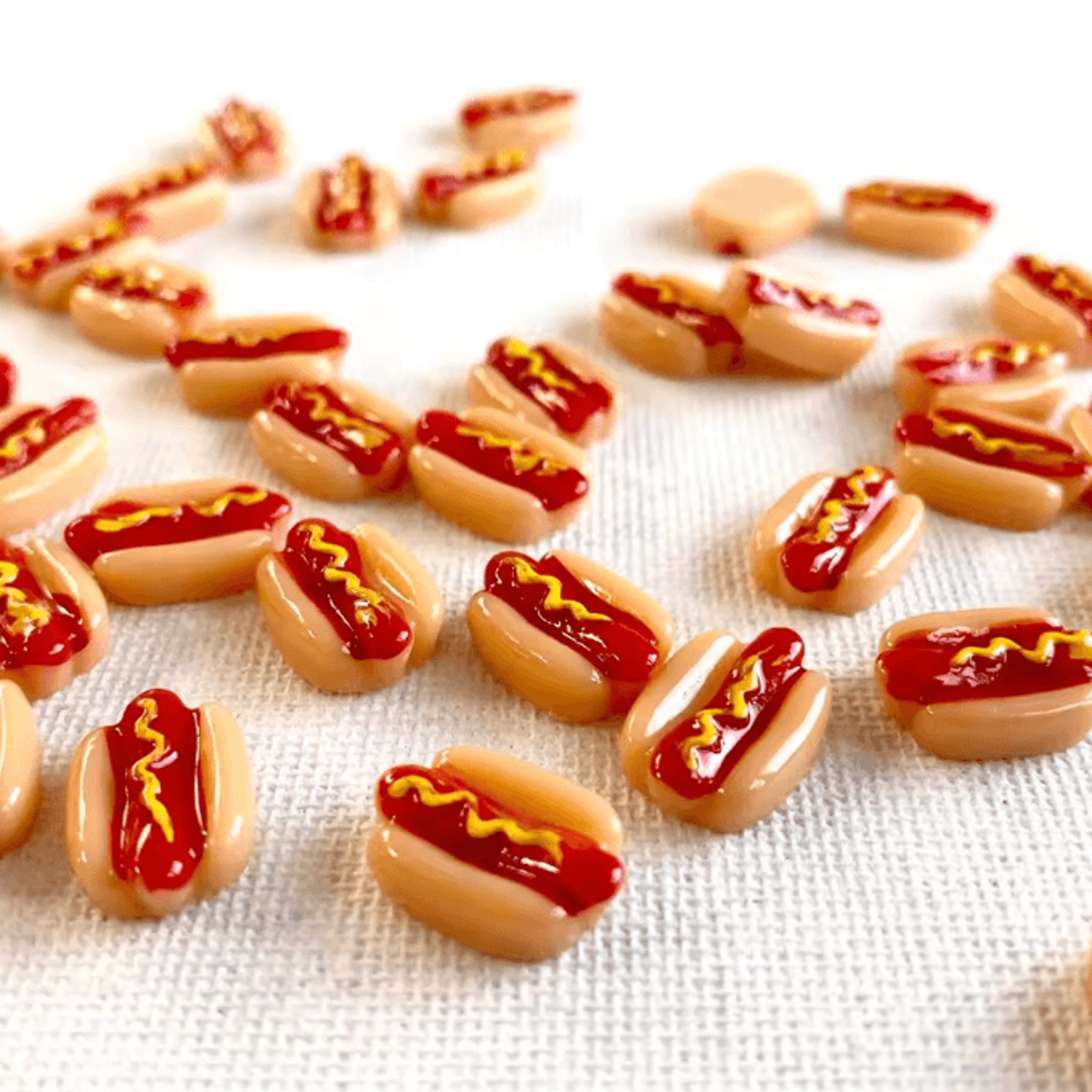 Mini Resin Hotdog Set  Kawaii Dollhouse DIY Food Miniatures 5