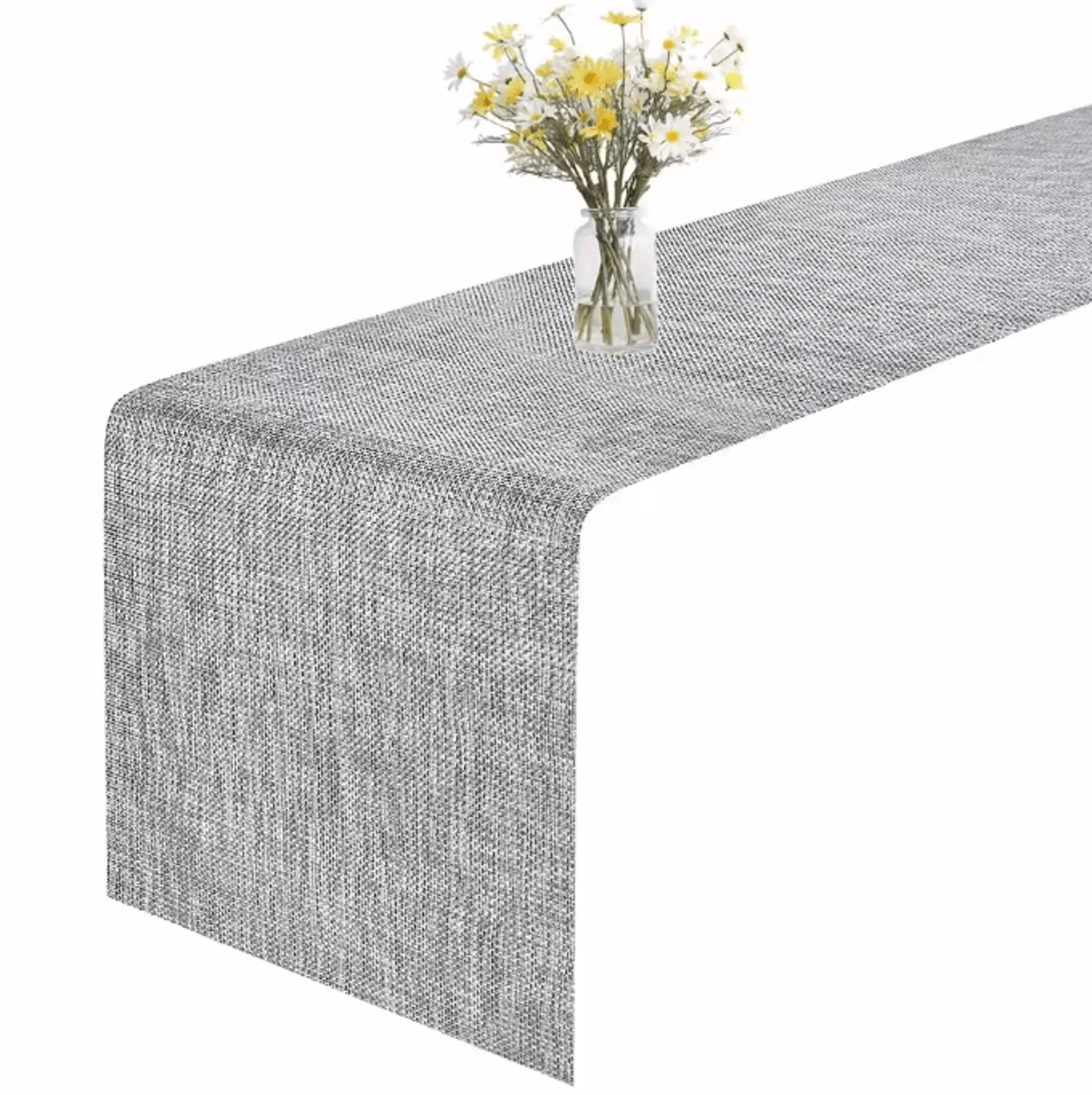 heat-resistant pvc table runner – non-slip washable vinyl table cover for dining & kitchen decor