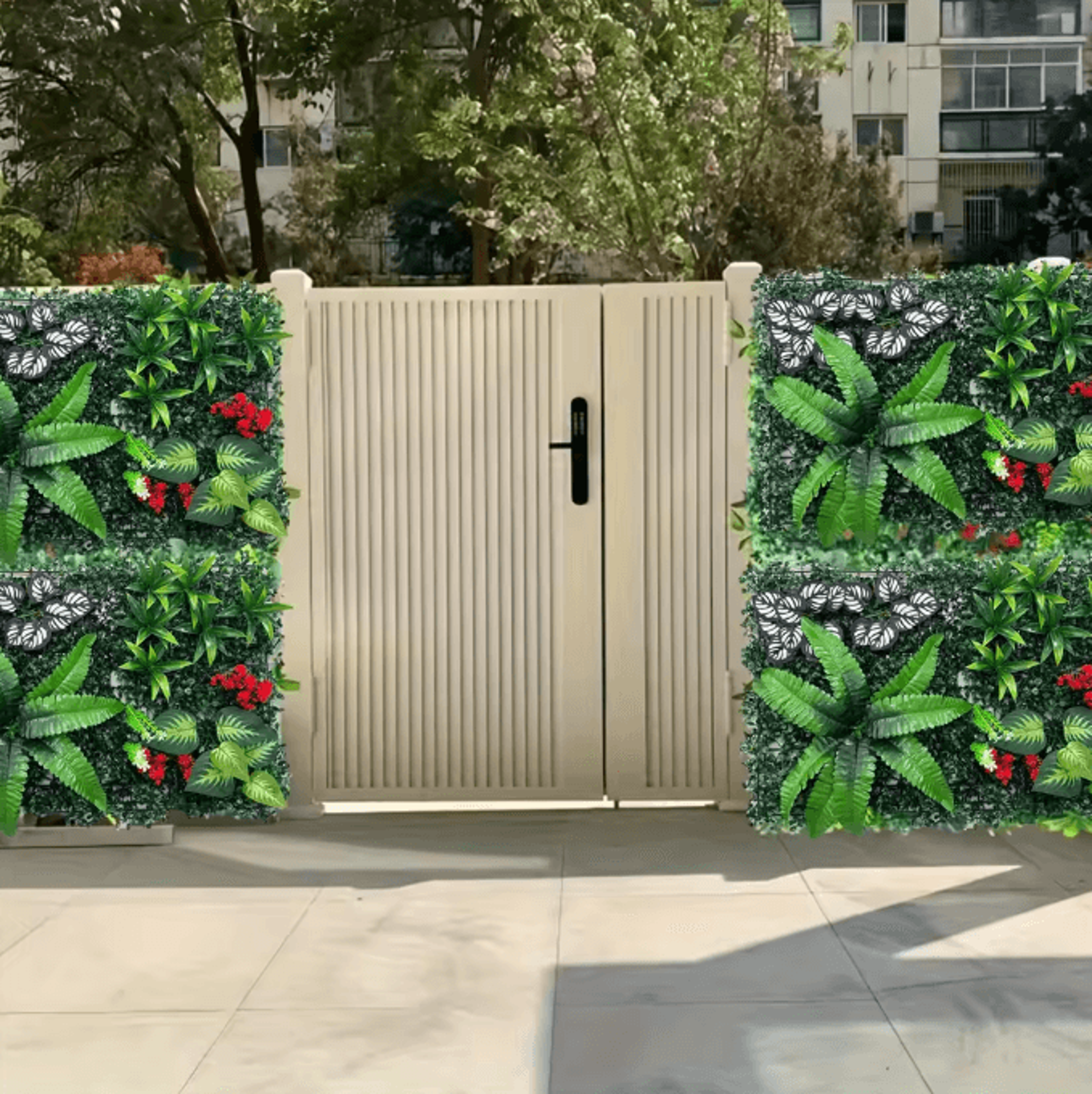 Artificial Plant Wall Panel  Lifelike Greenery Decor For Indoor  Outdoor Walls 1