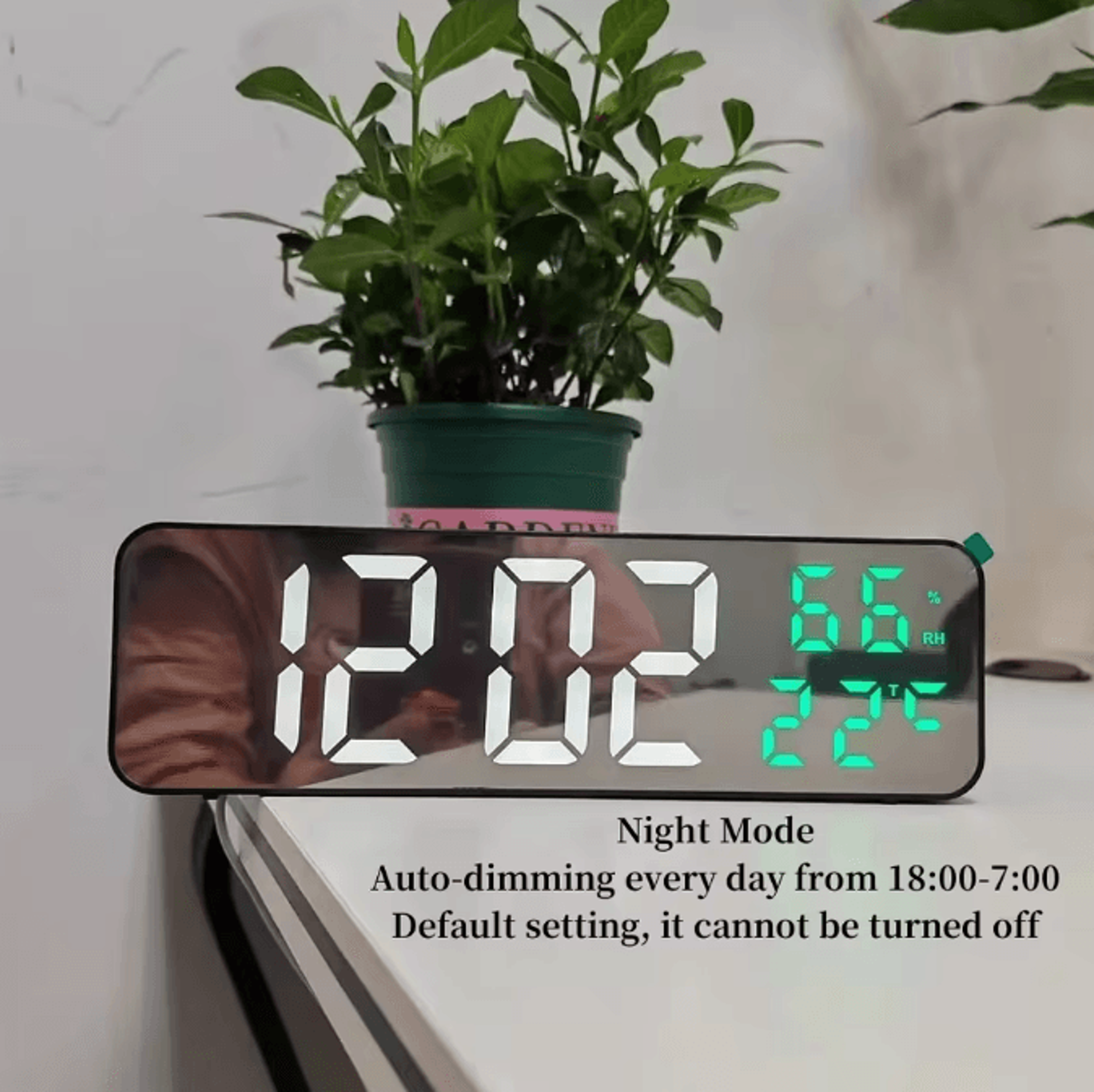 TimeMax 9Inch LED Digital Wall Clock With Temperature  Humidity Display 1