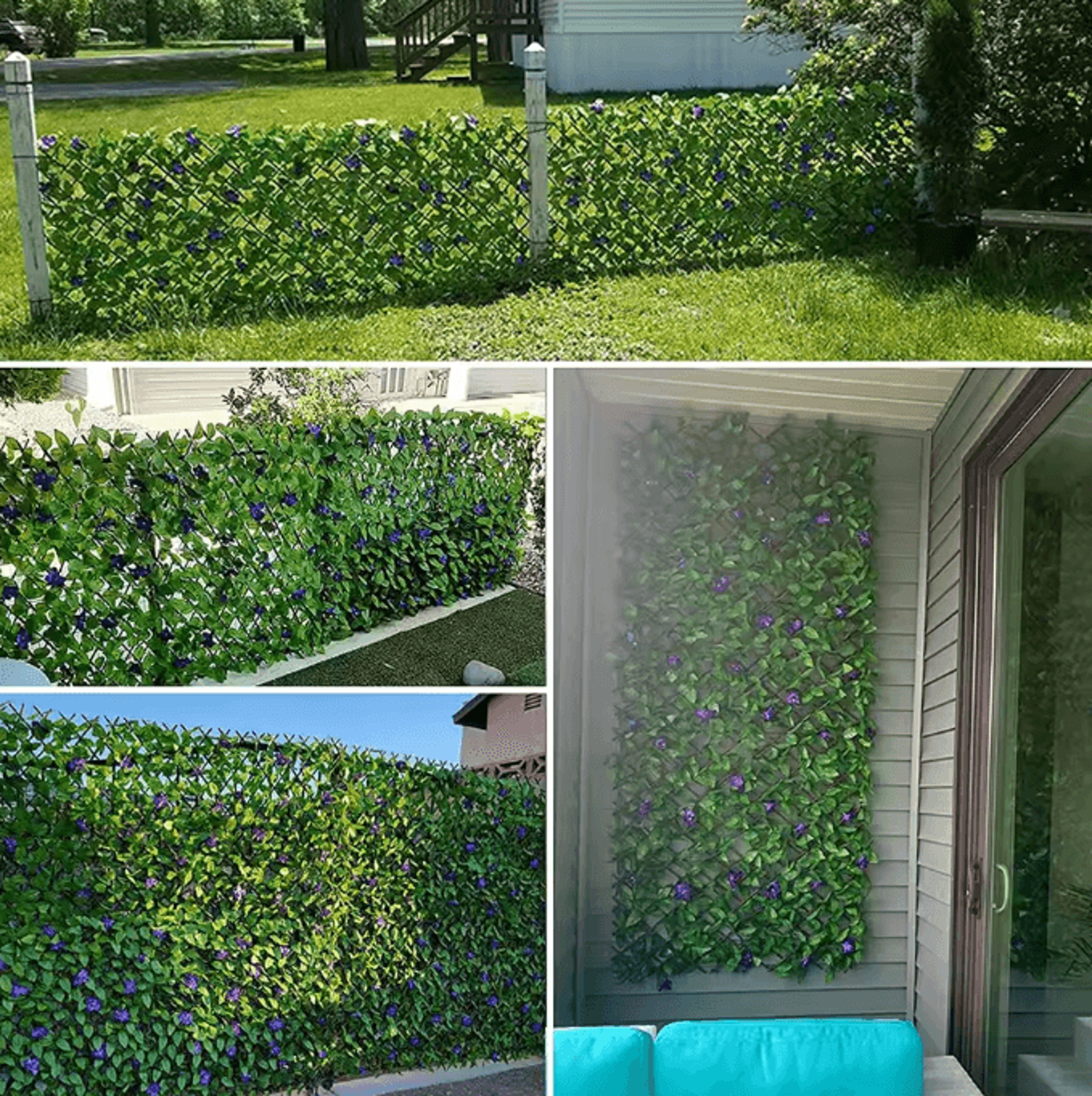 GreenScape Expandable Artificial Ivy Privacy Screen Fence For Balcony  Garden 1