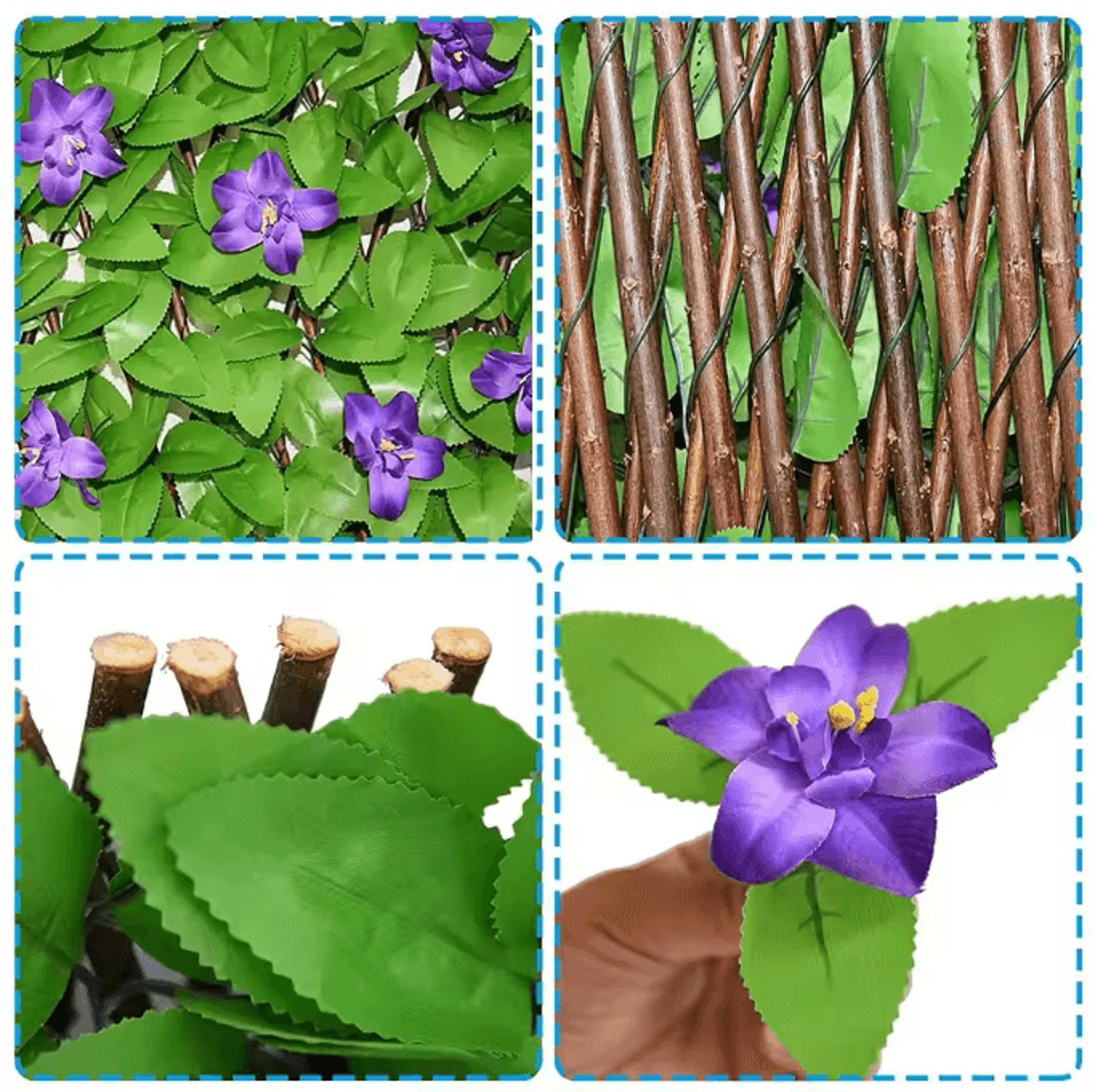 GreenScape Expandable Artificial Ivy Privacy Screen Fence For Balcony  Garden 2
