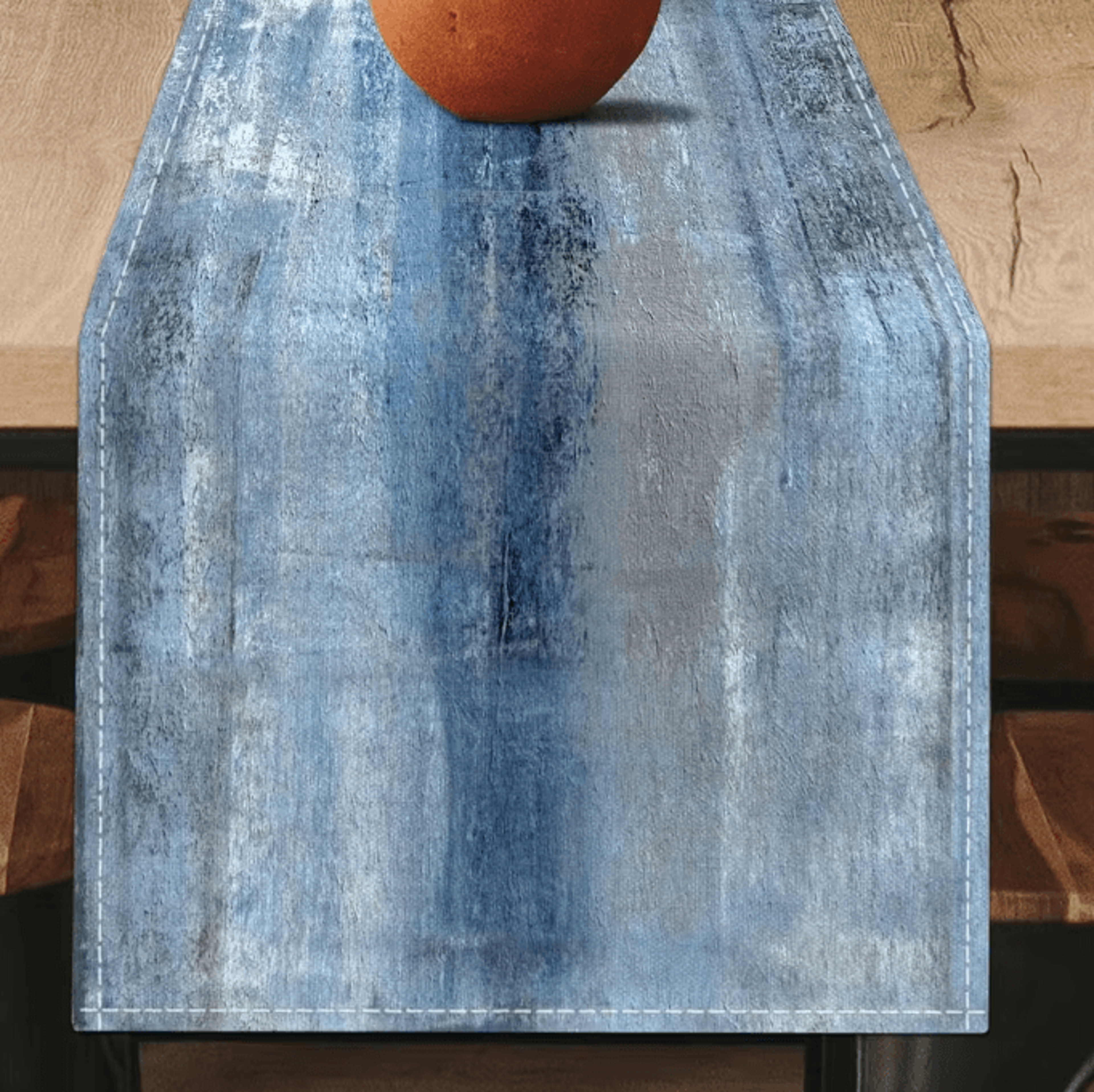 VIKAMA TieDye Farmhouse Linen Table Runner Rustic Dining  Party Decor 1