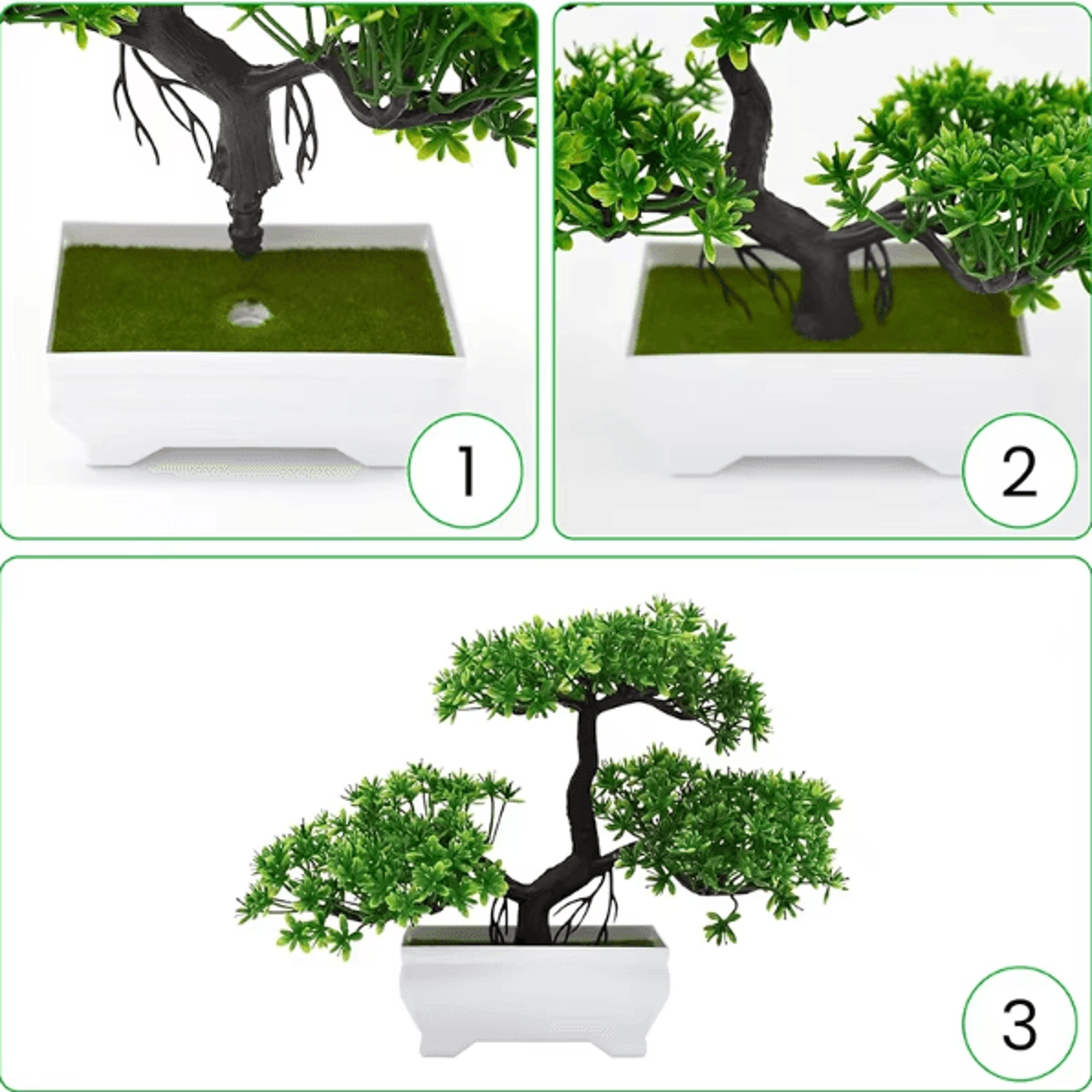 ZenLeaf Artificial Bonsai Tree Plastic Bionic Plant For Home  Office Decor 3