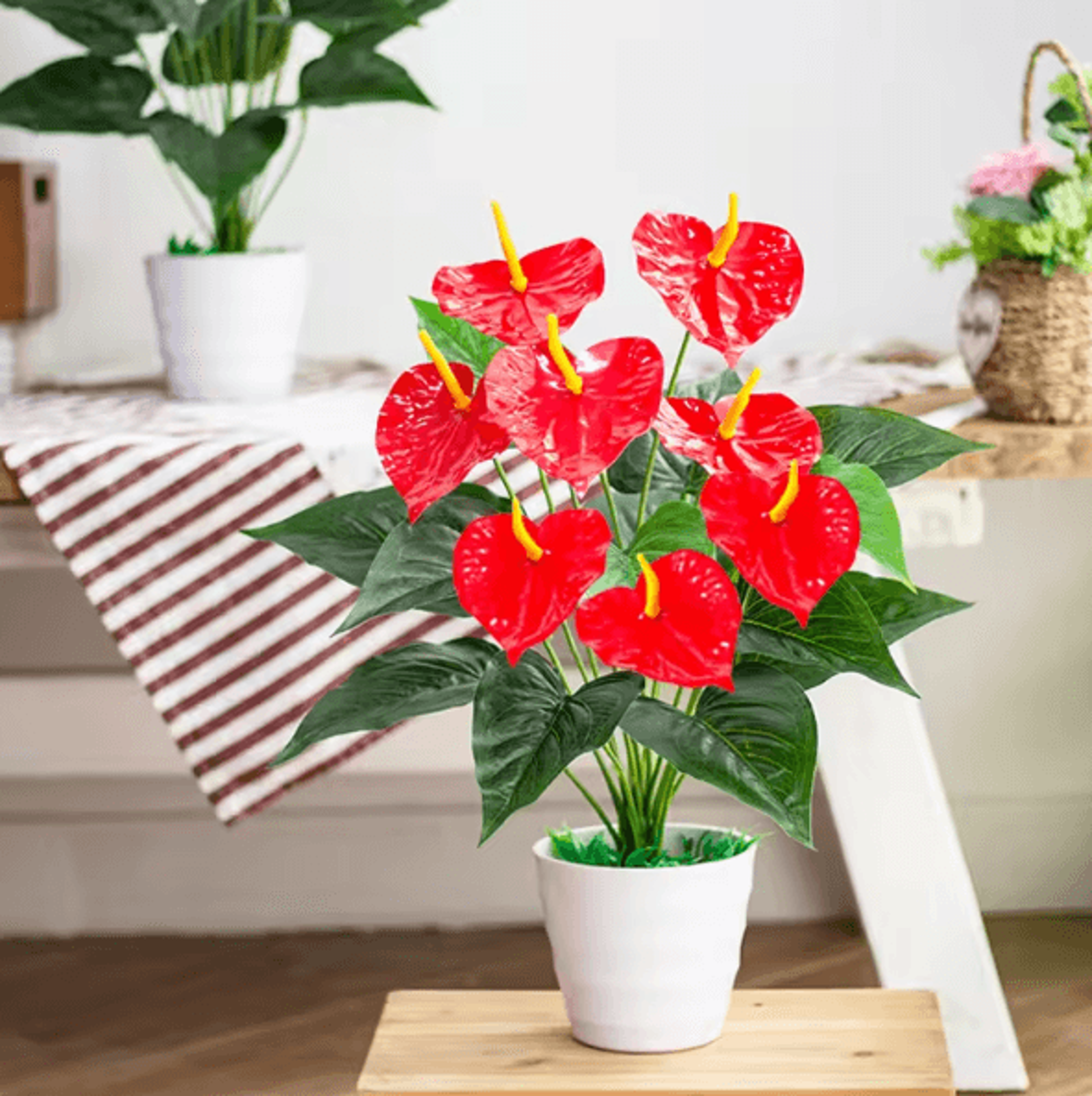 tropileaf 20.9 inch artificial monstera leaves large tropical greenery decor