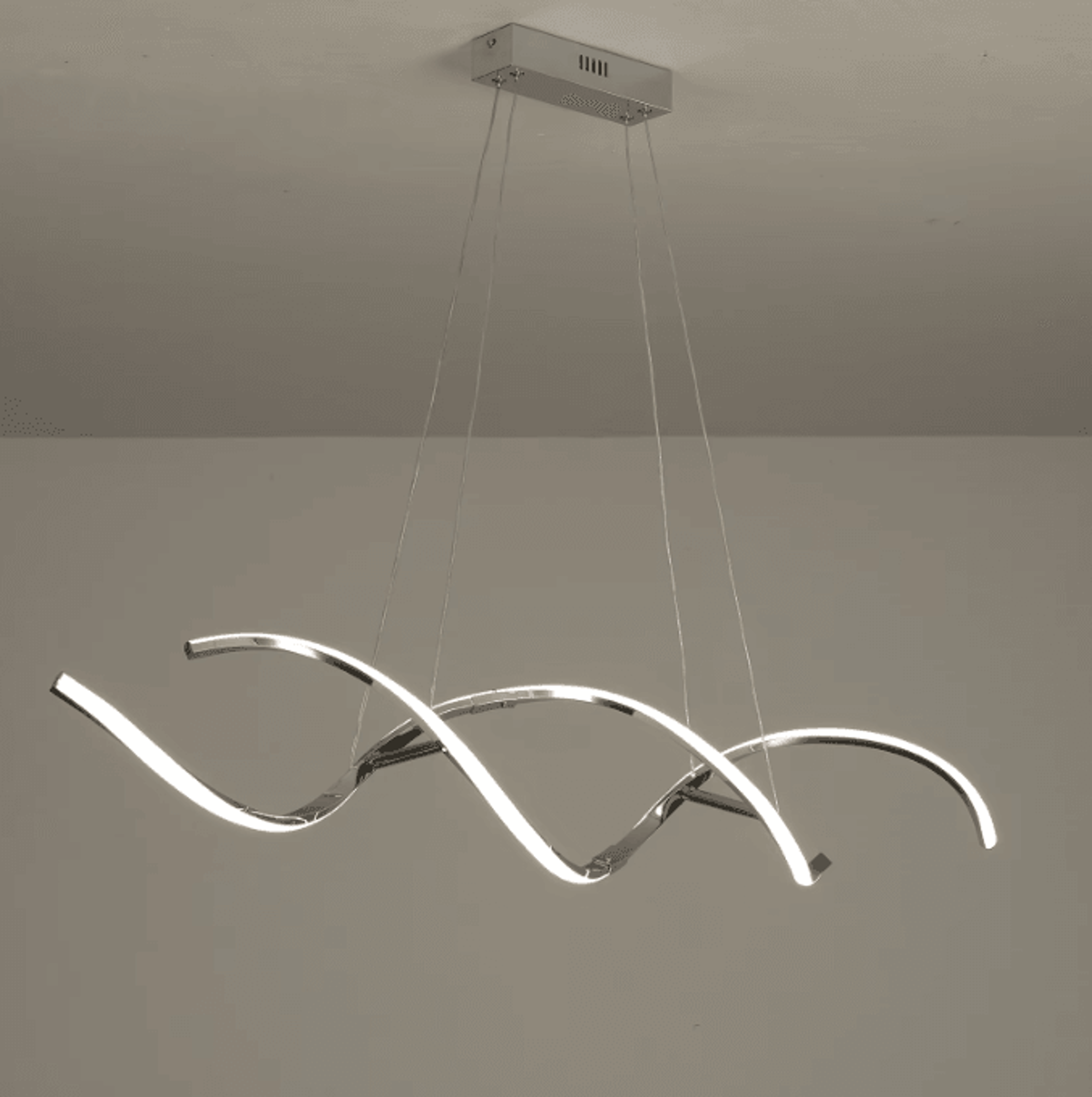 LumiLine Modern LED Linear Chandelier Long Pendant Light For Dining Room  Kitchen Decor 3