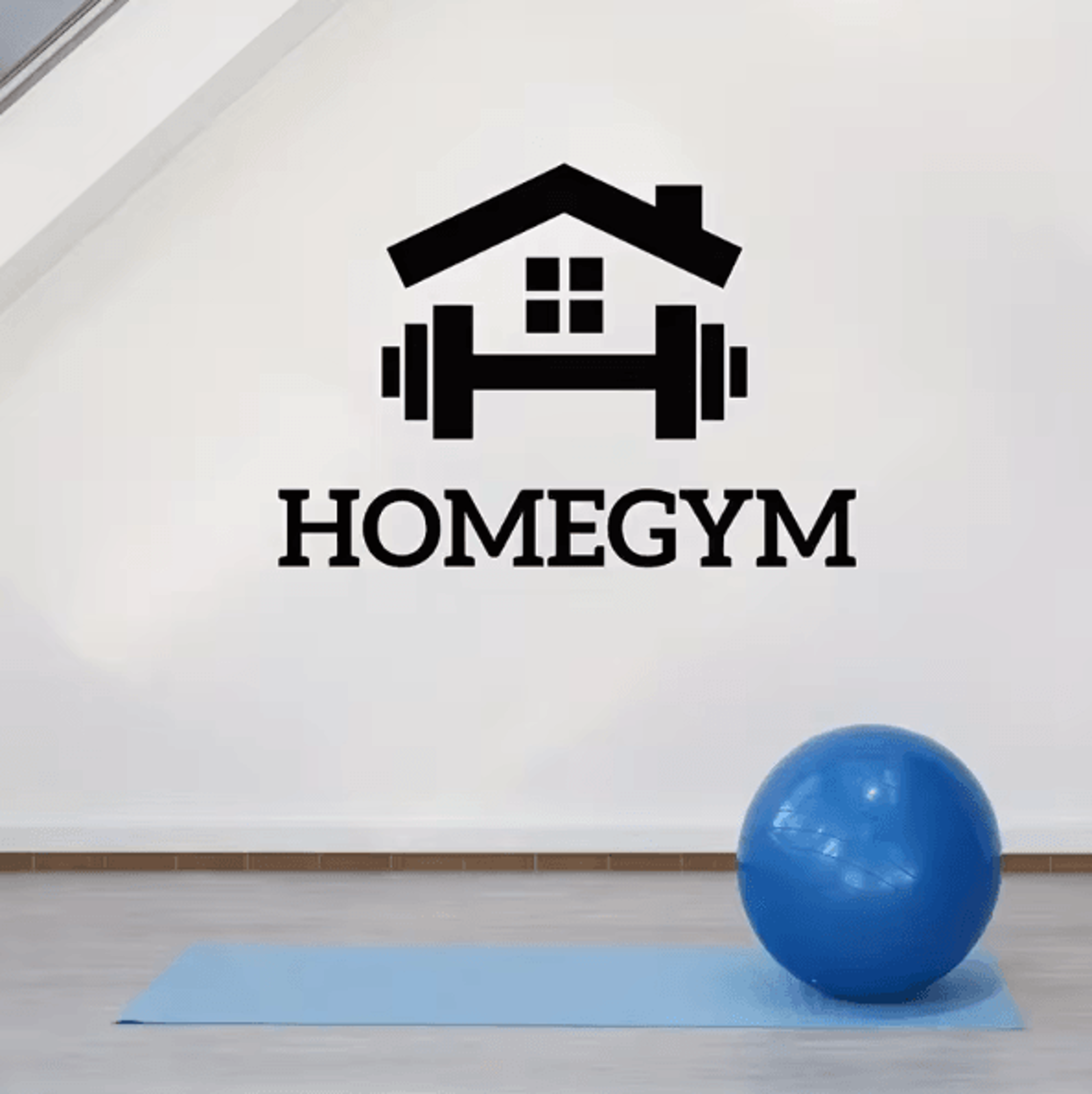 FitZone Barbell Gym Wall Sticker Removable Fitness Wall Decal For Home Gym Decor 2