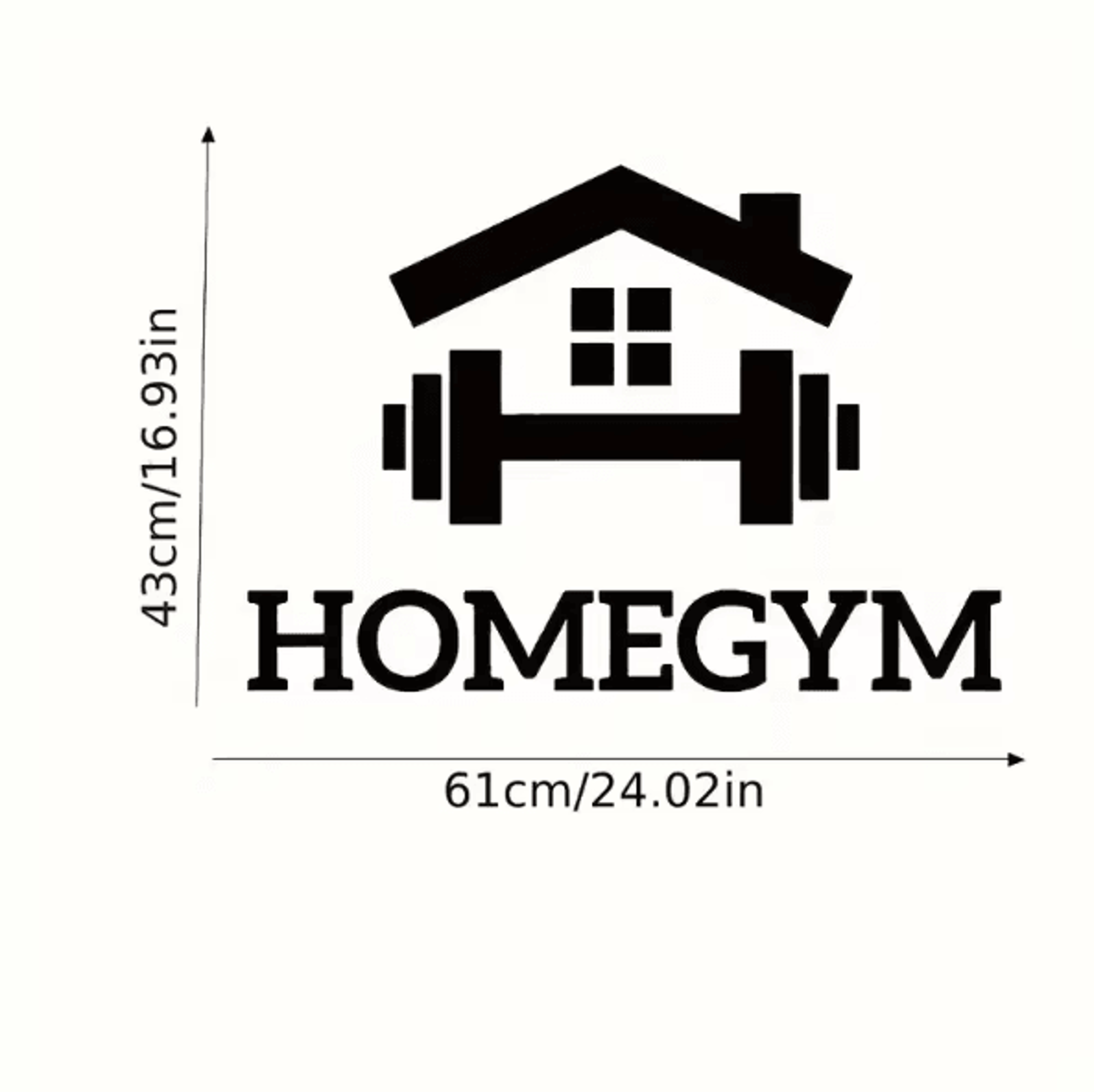 FitZone Barbell Gym Wall Sticker Removable Fitness Wall Decal For Home Gym Decor 4