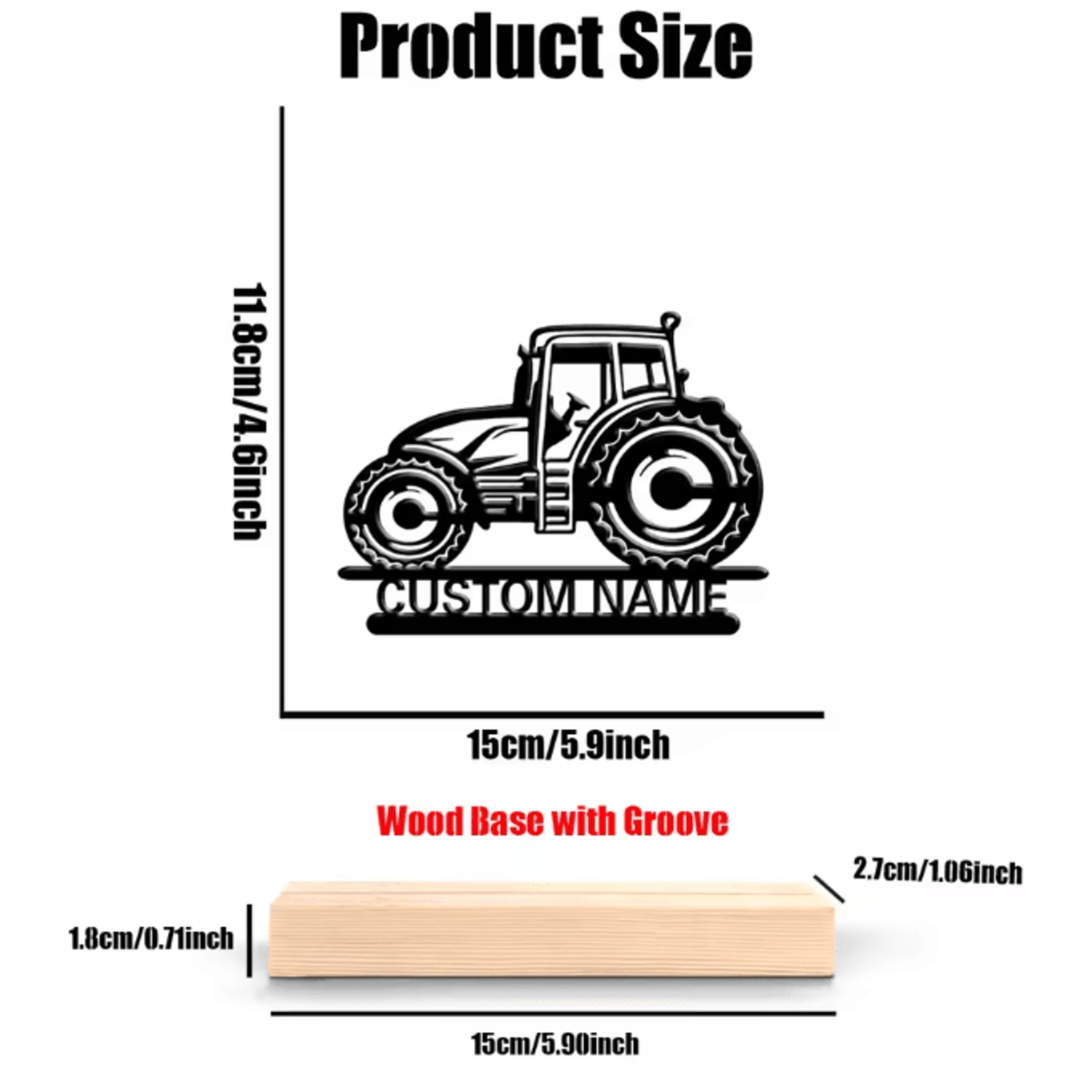 DriveCraft Personalized SUV Metal Art With Wooden Base Desk Decor For Modern Spaces 3
