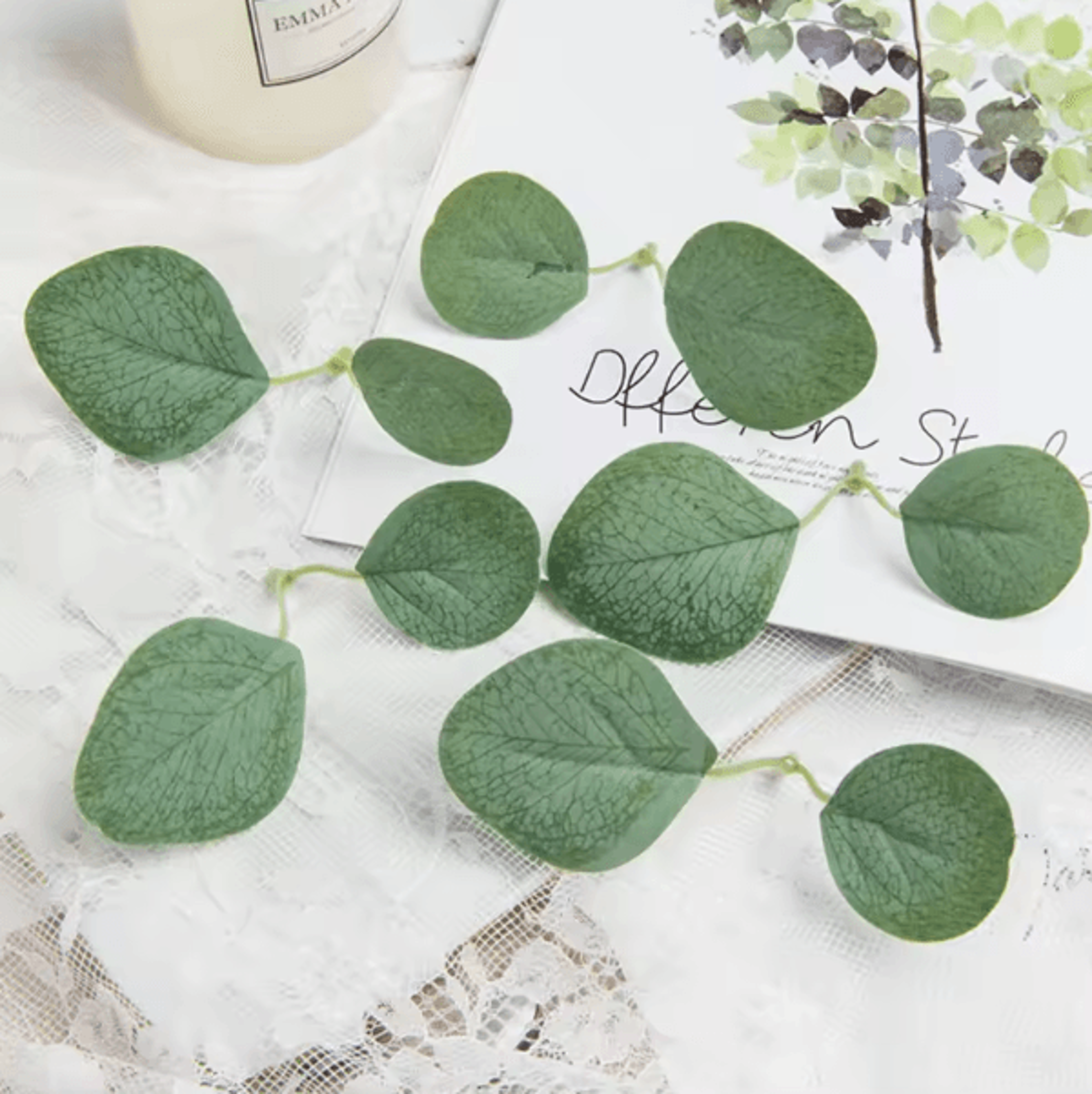 GreenLuxe 50100PCS Artificial Eucalyptus Leaves Silk Greenery DIY Wedding  Home Decor 2