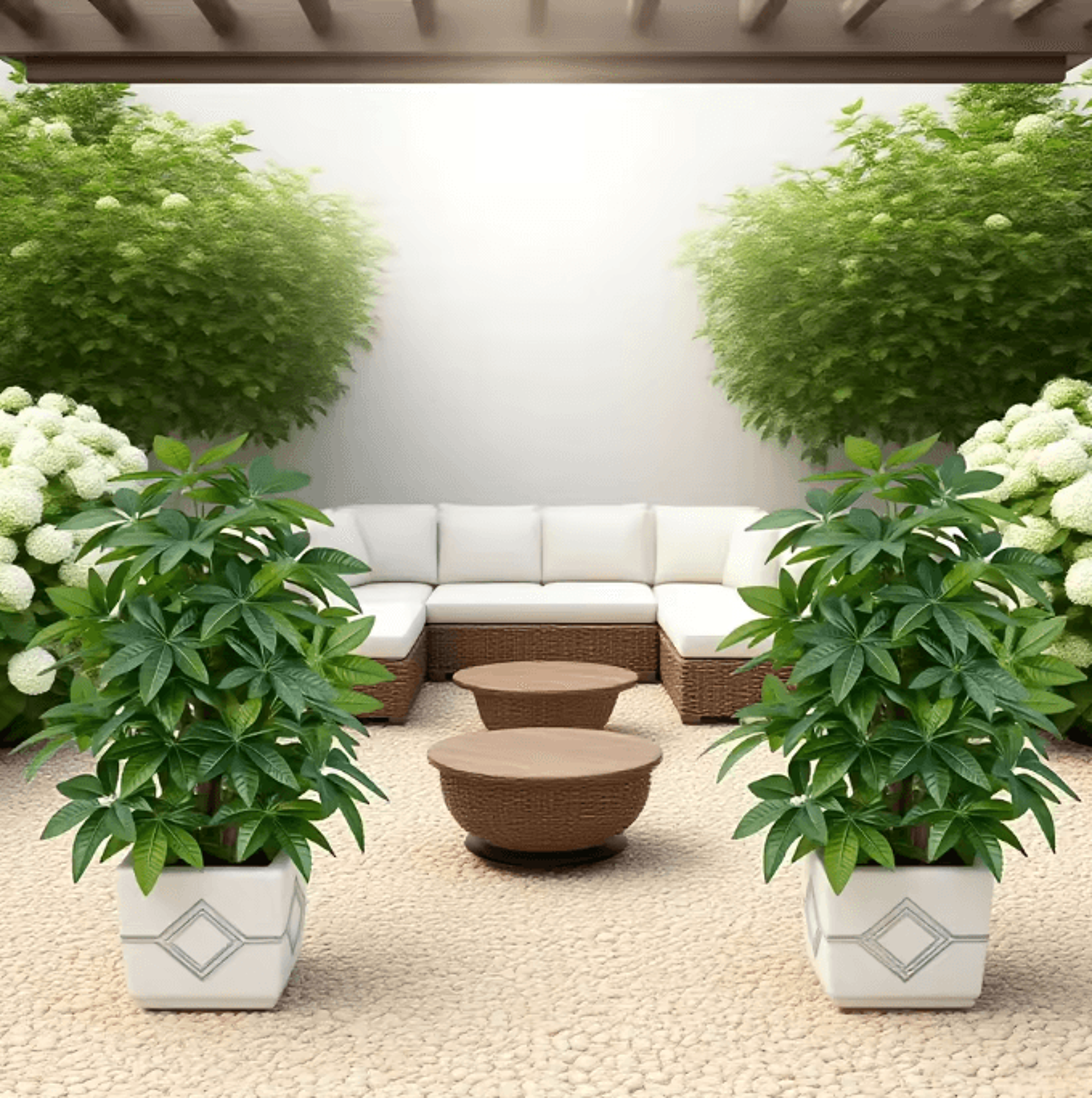 GreenAura Artificial Money Tree Palm Large Tropical Plant Decor For Indoor  Outdoor Spaces 3