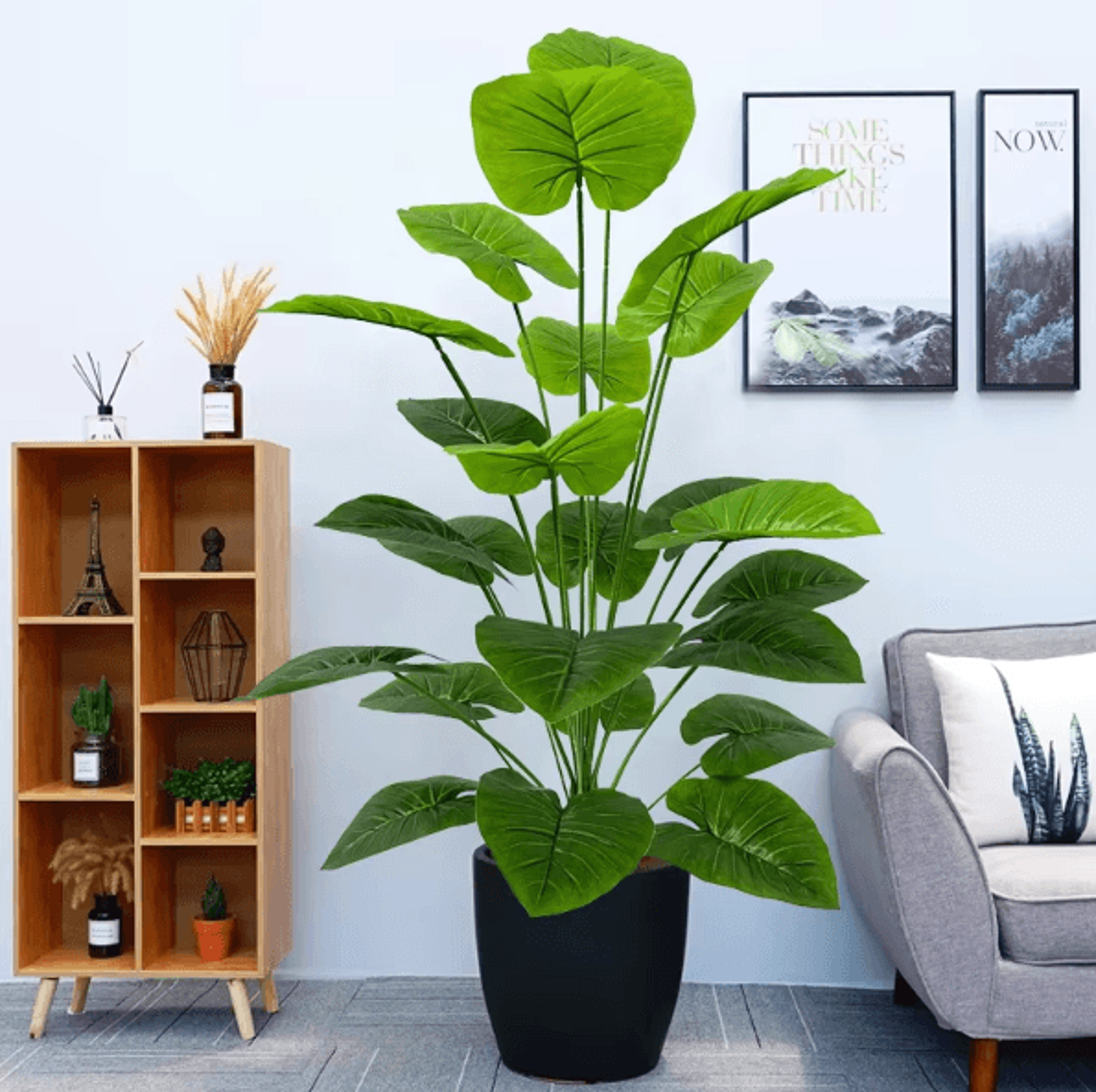 greenmajesty 43.3 inch large artificial plant tree lush indoor outdoor decor