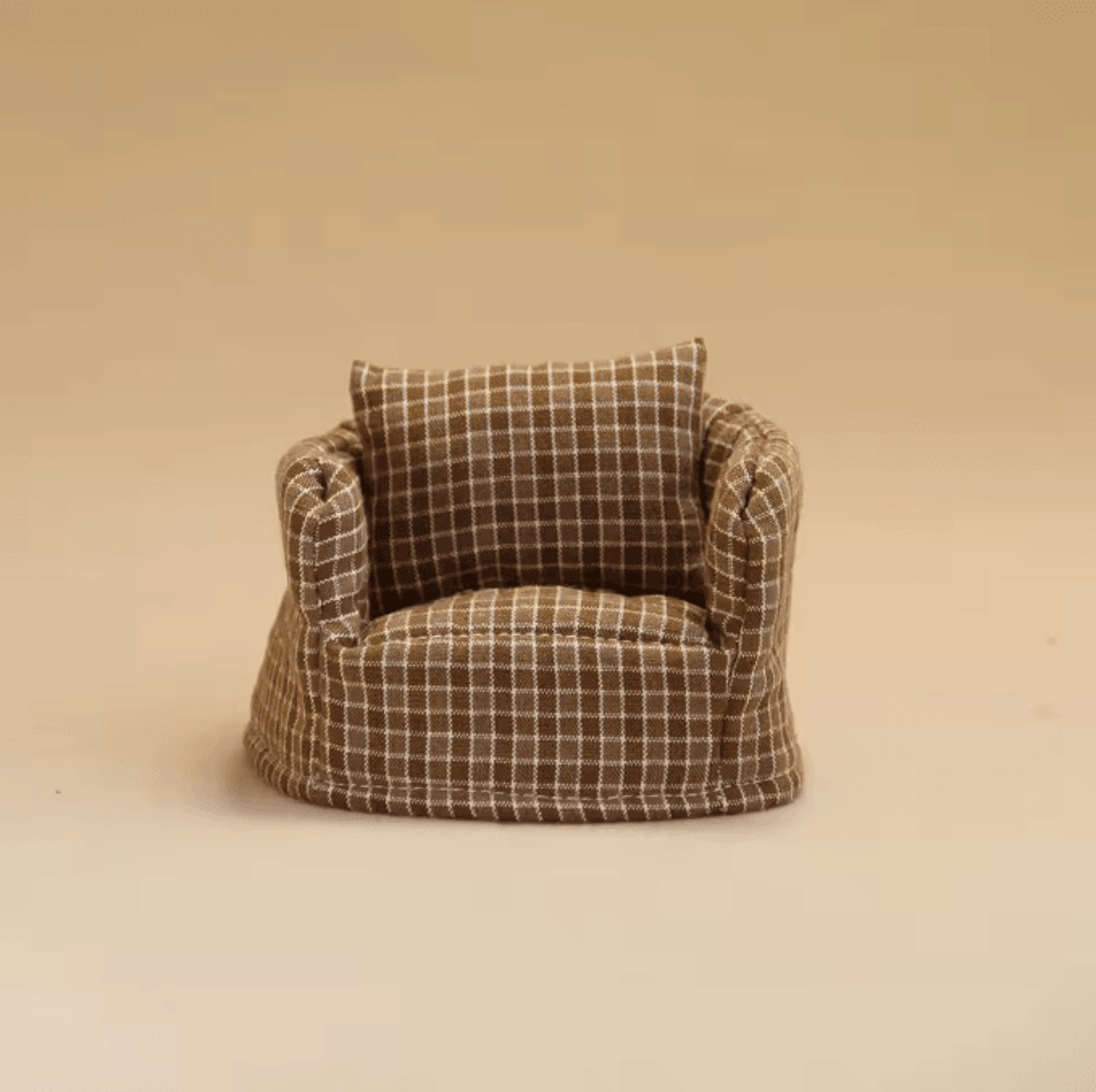CozyNest 1 By 12 Scale Miniature Plaid Wooden Sofa For Dollhouse Decor 5