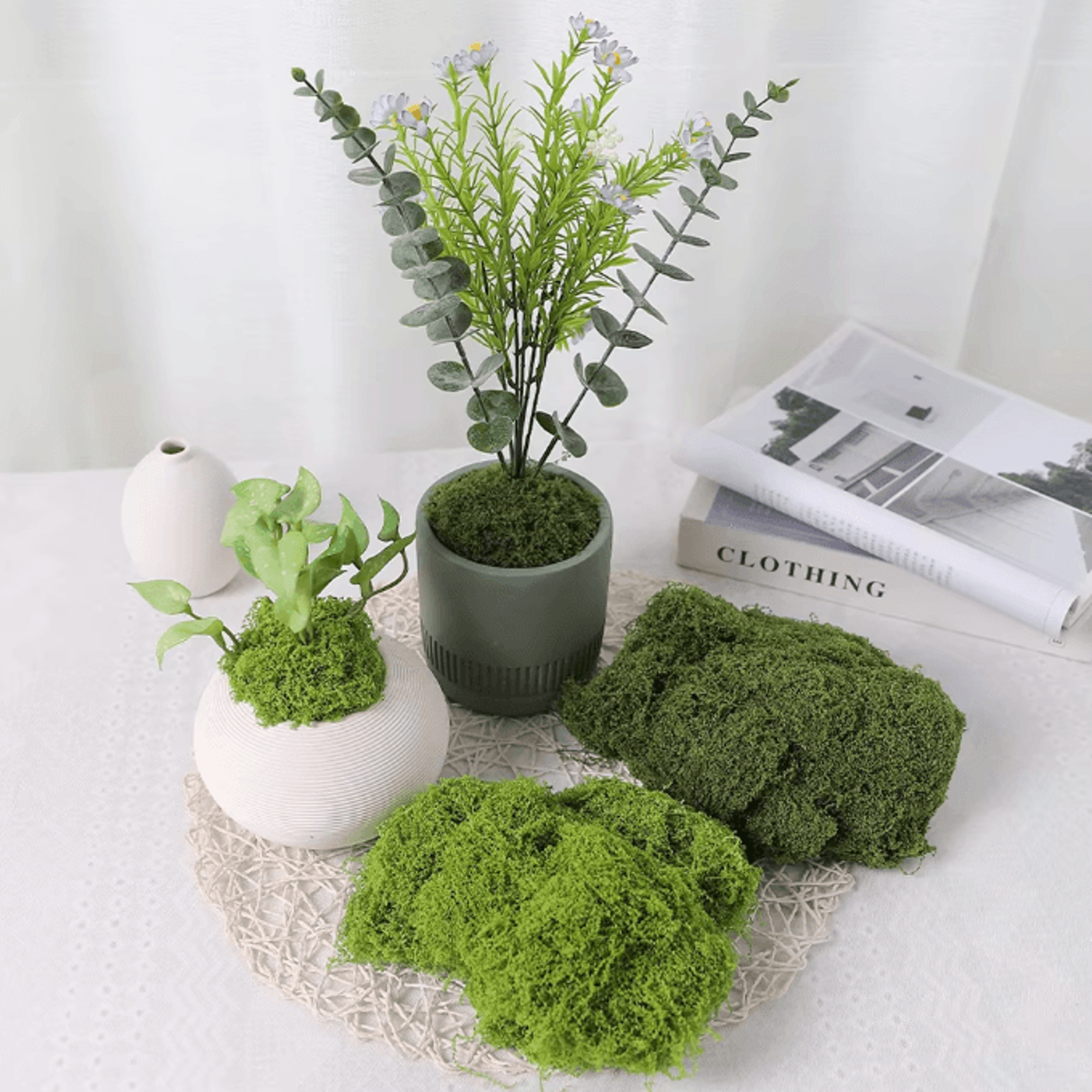 greenscape diy artificial moss decor for crafts garden and home styling