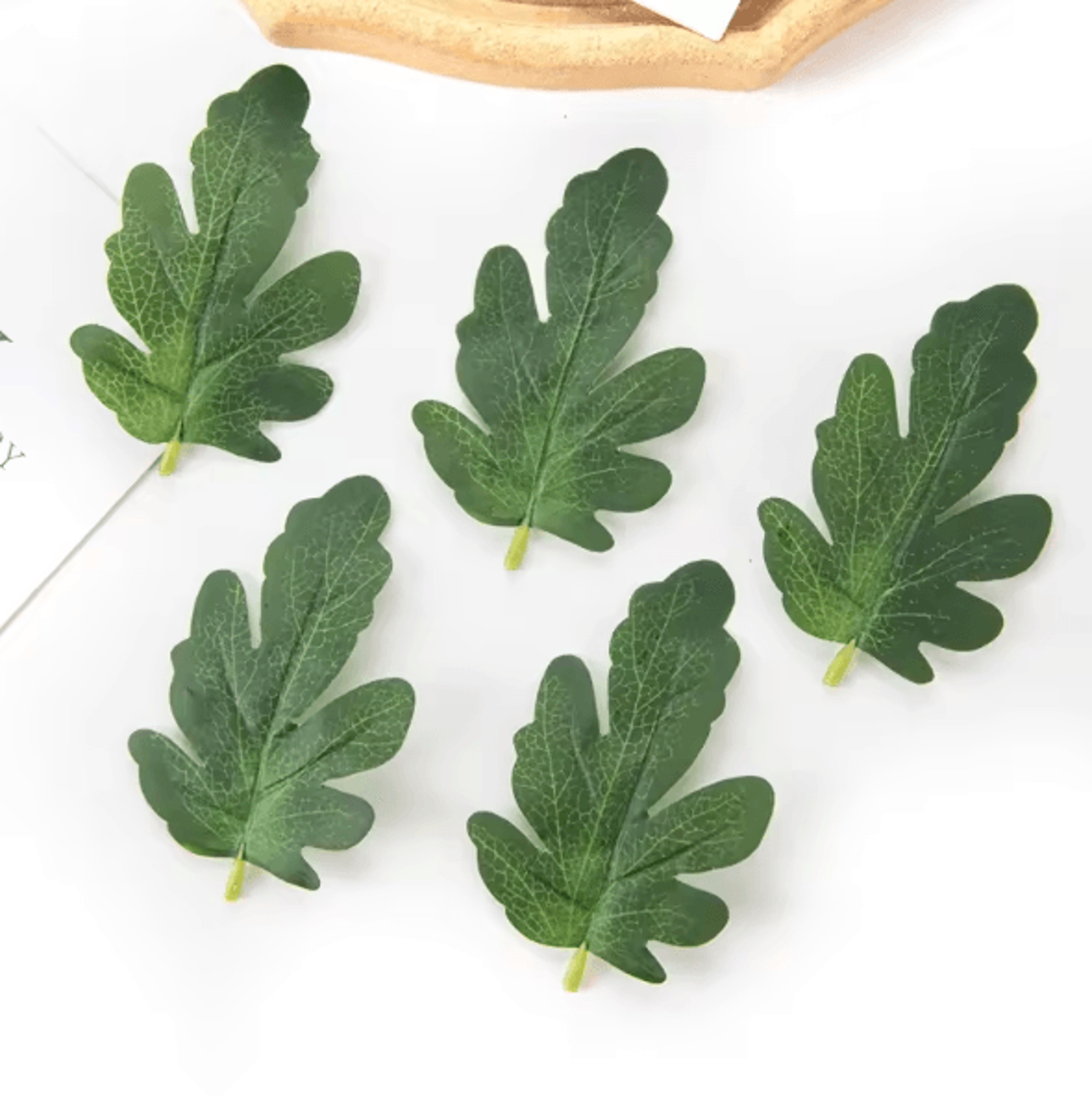 50PCS Artificial Watermelon Leaves  DIY Craft Greenery For Weddings Scrapbooking  Decor 2