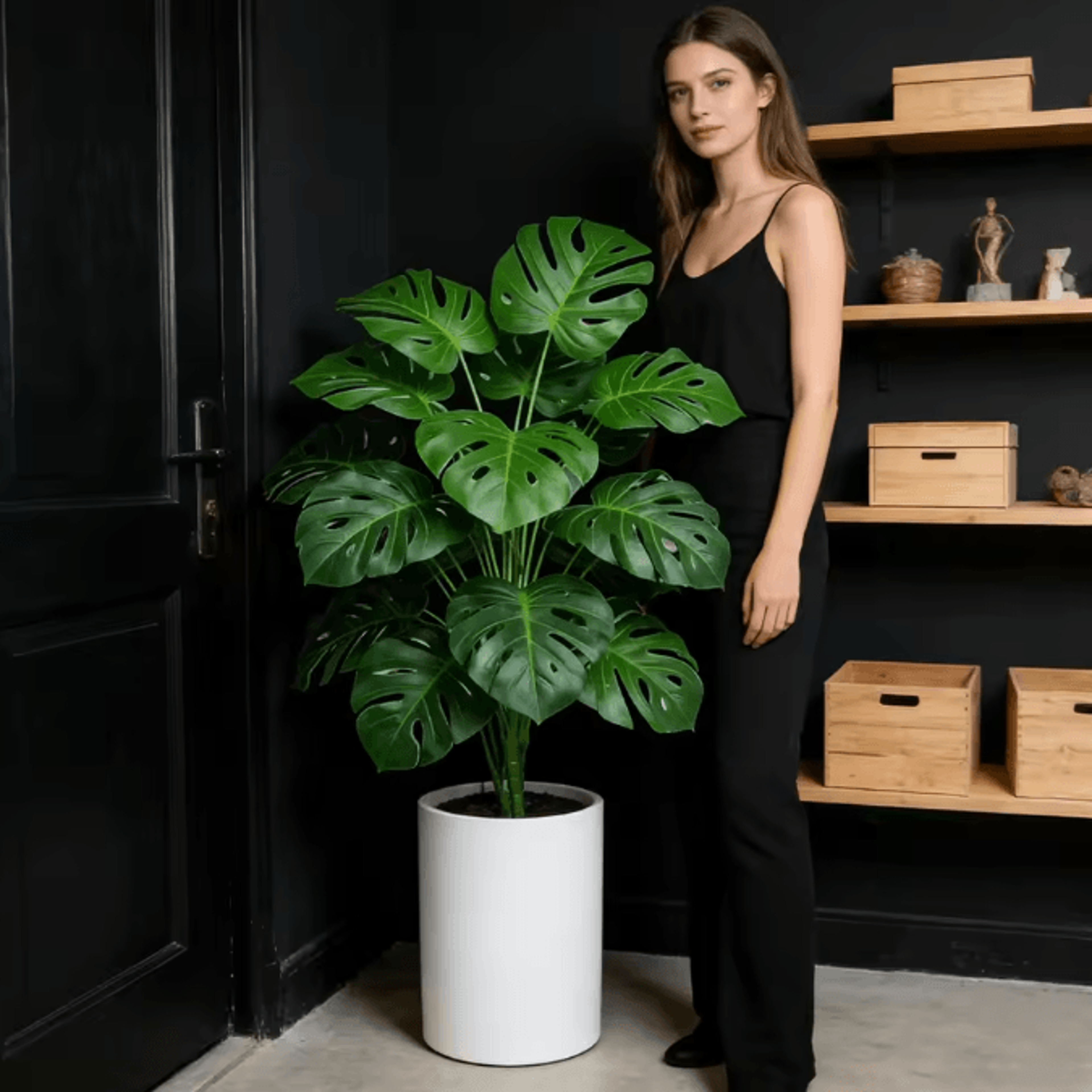 Large Artificial Monstera Leaves  Tropical Palm Leaf Decor For Home Garden  Events 4