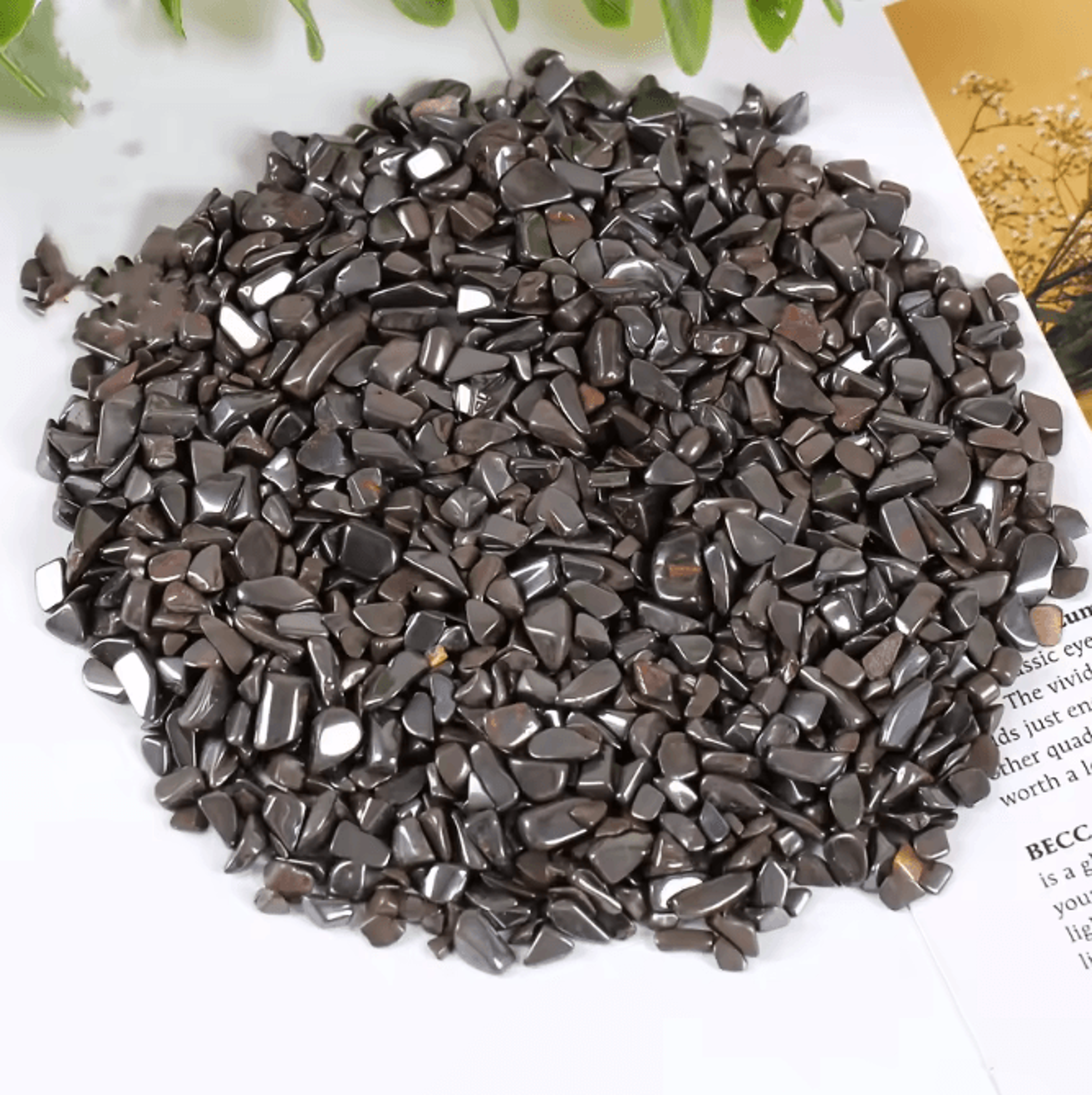 Polished Hematite Crystal Chips  Natural Healing Stones For Decor Crafts  Energy Balance 1