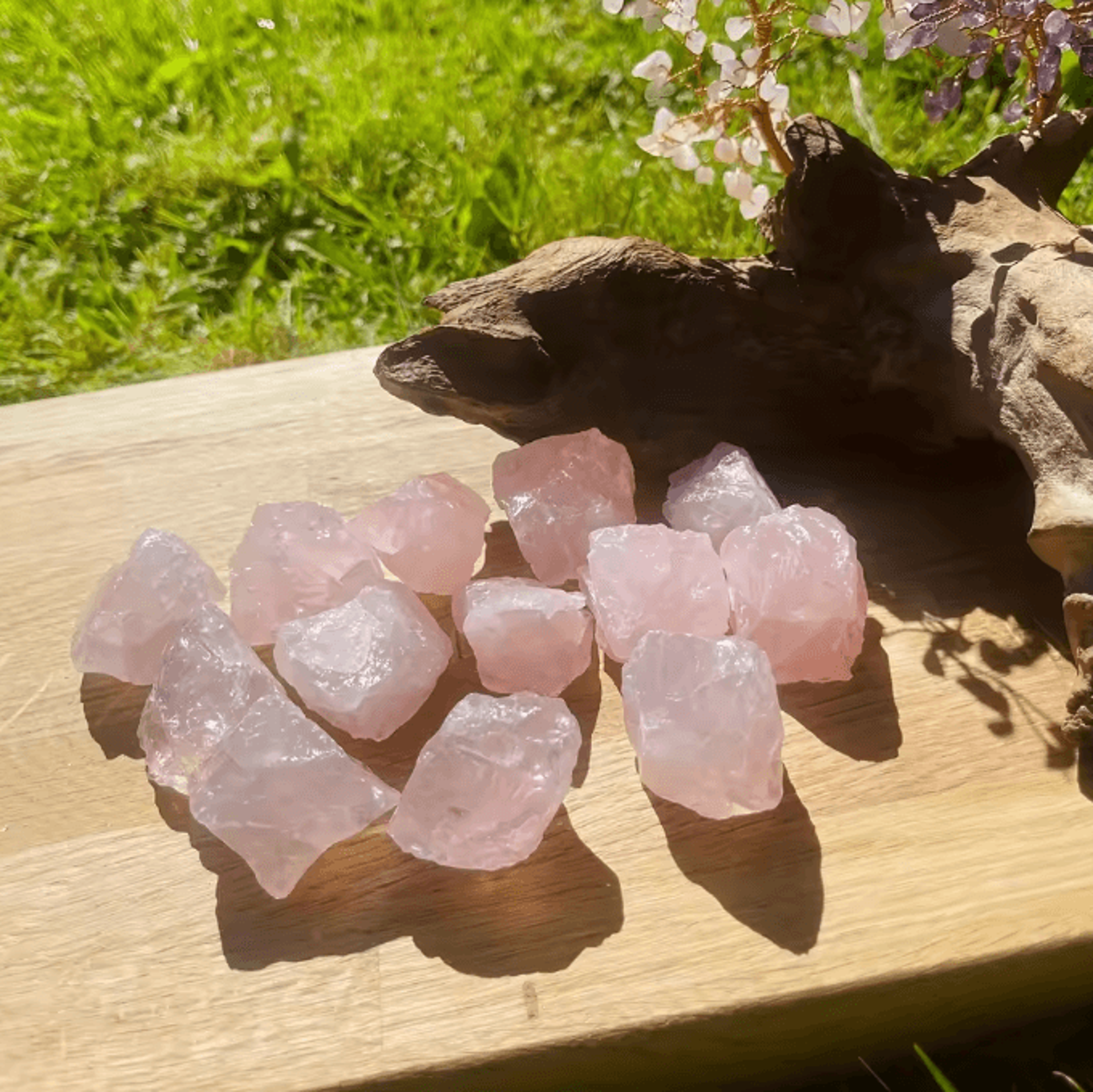 Natural Rose Quartz Rough Stone  Pink Crystal Aromatherapy Diffuser  Healing Decor 2