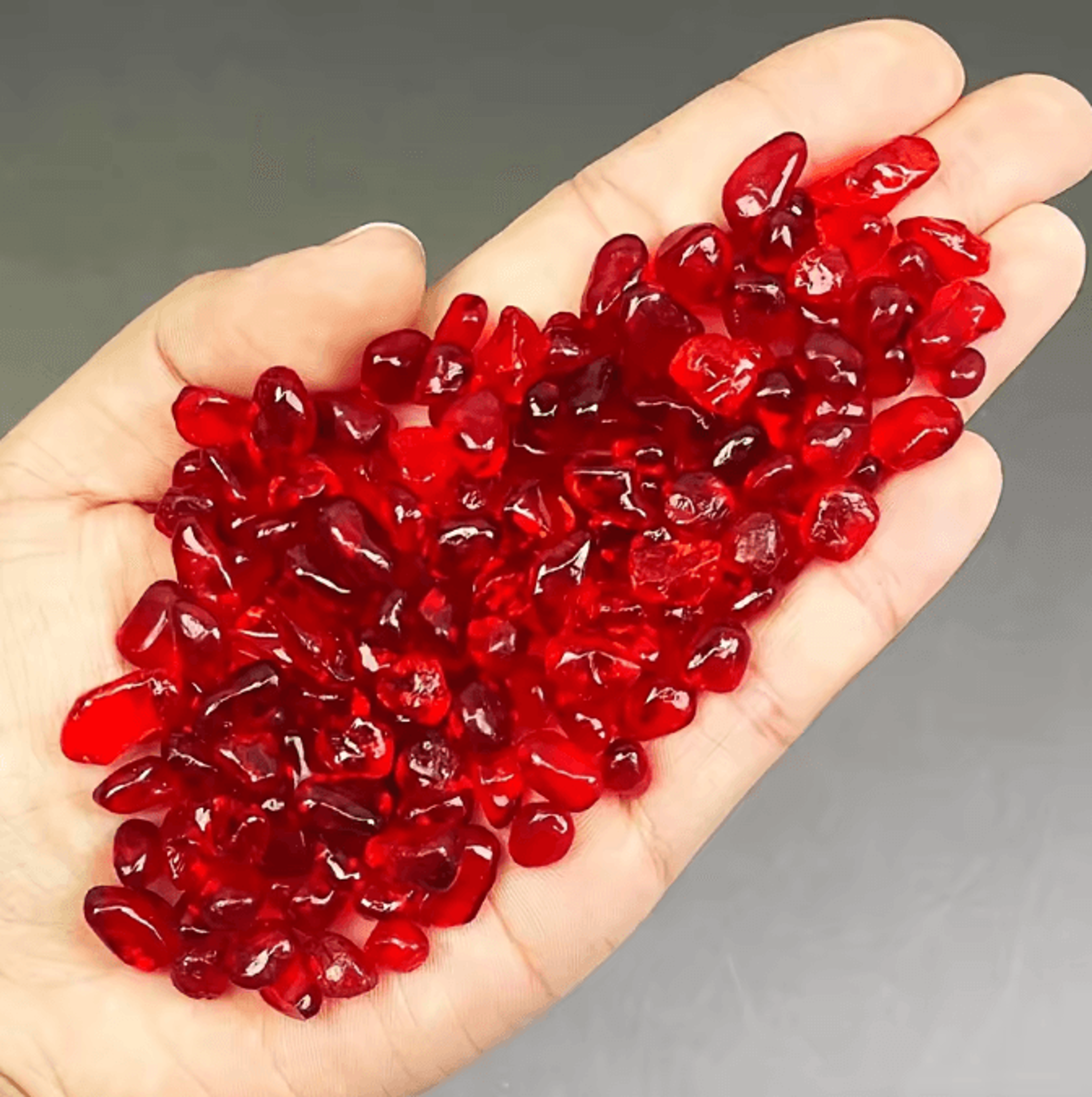 Red Glass Gravel Chips  Decorative Crystal Stones For Vase Aquarium  DIY Decor 6