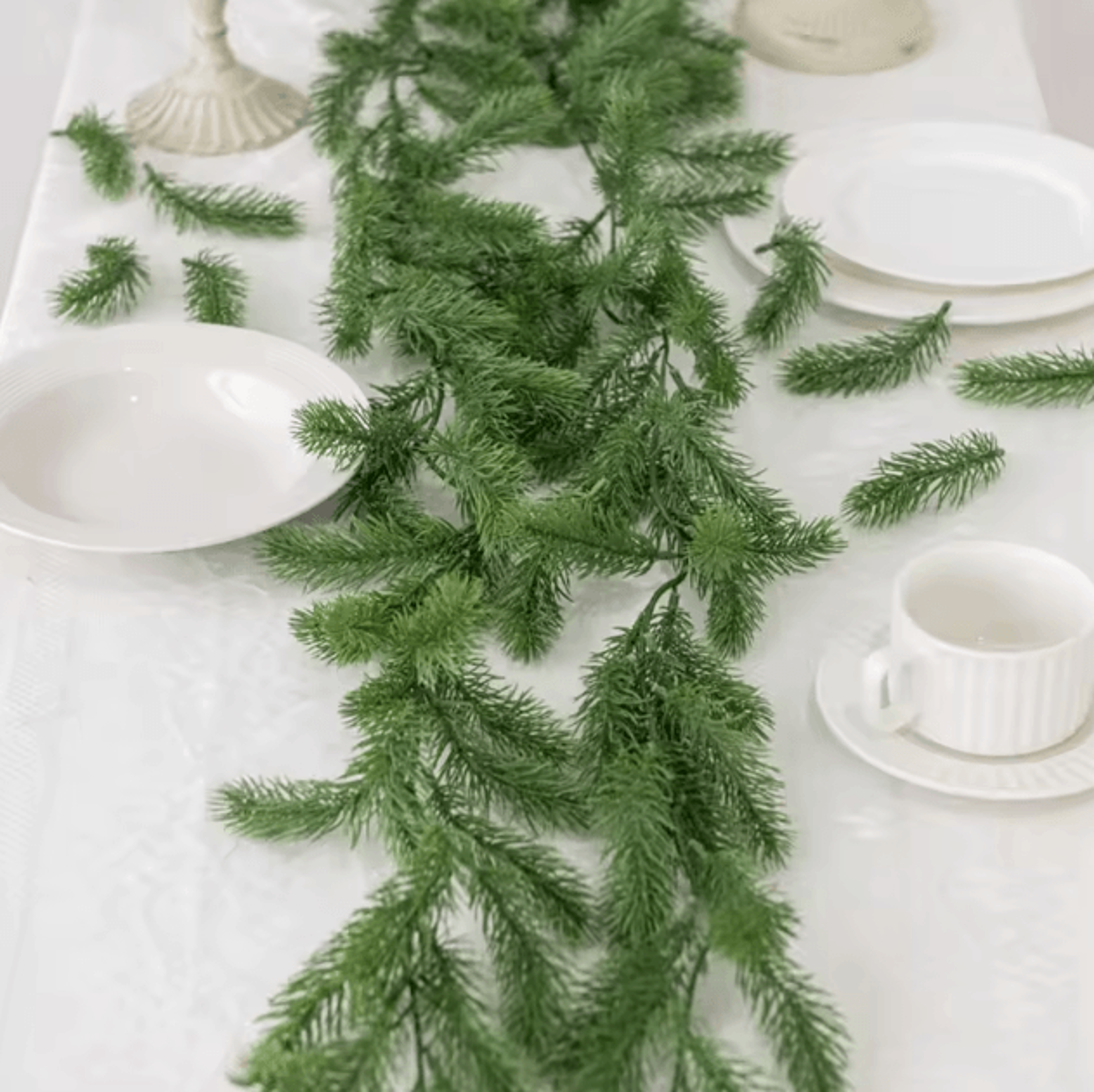 72-mesh artificial pine leaf garland – diy greenery vine for christmas & home decor