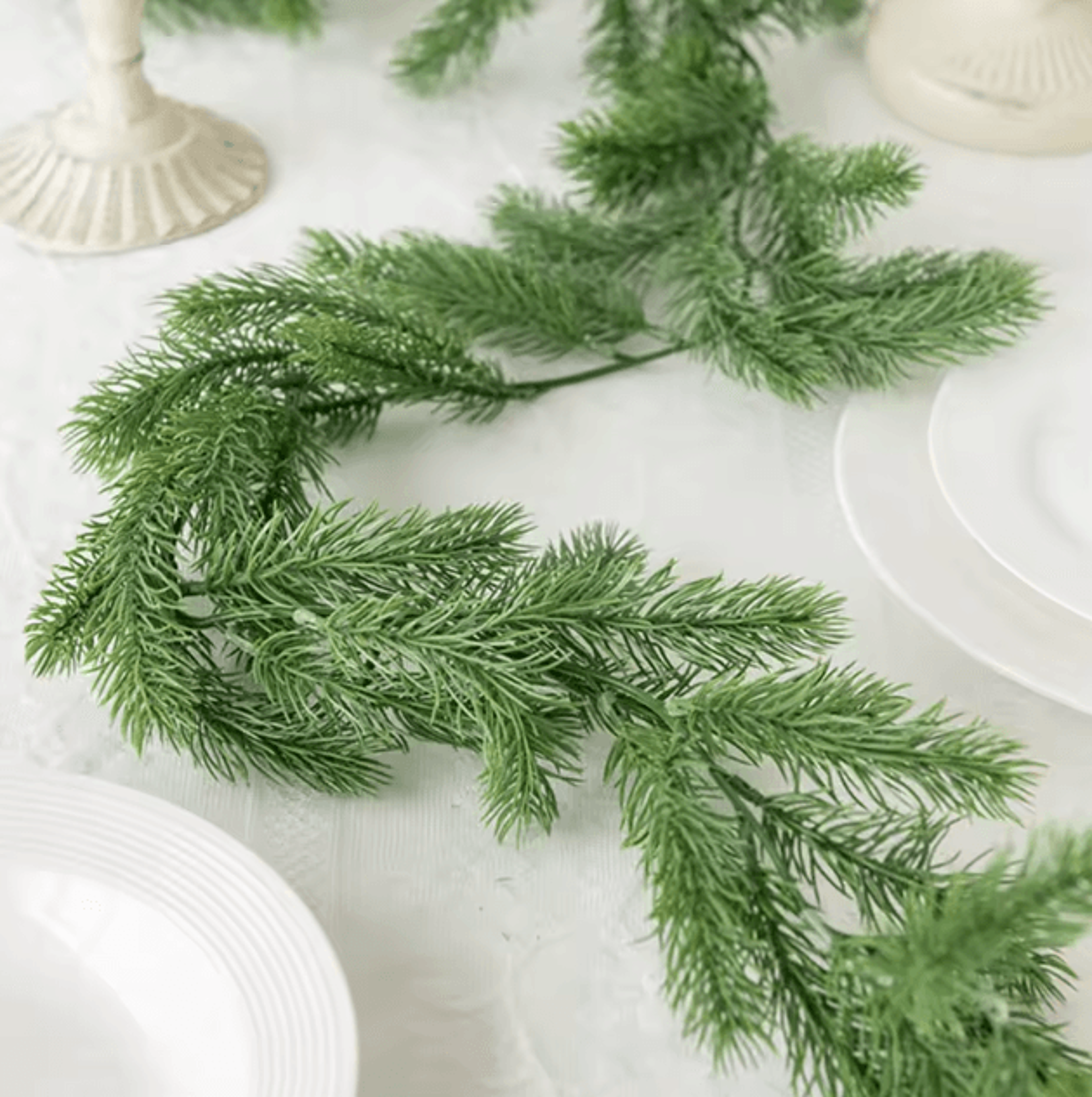 72Mesh Artificial Pine Leaf Garland  DIY Greenery Vine For Christmas  Home Decor 2