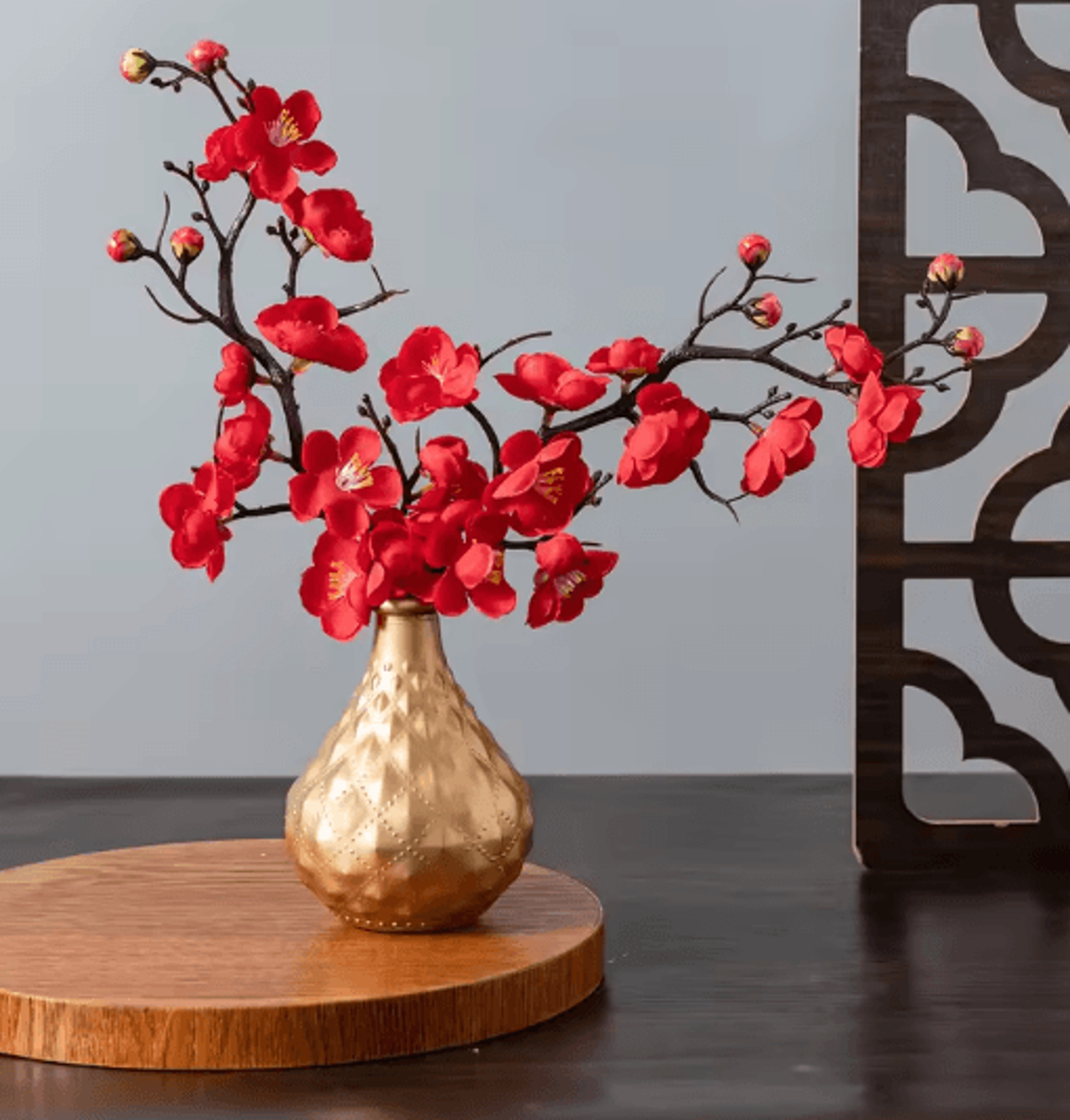 Artificial Plum Blossom Branch  Silk Peach Blossom Flowers For Elegant Home  Event Decor 5