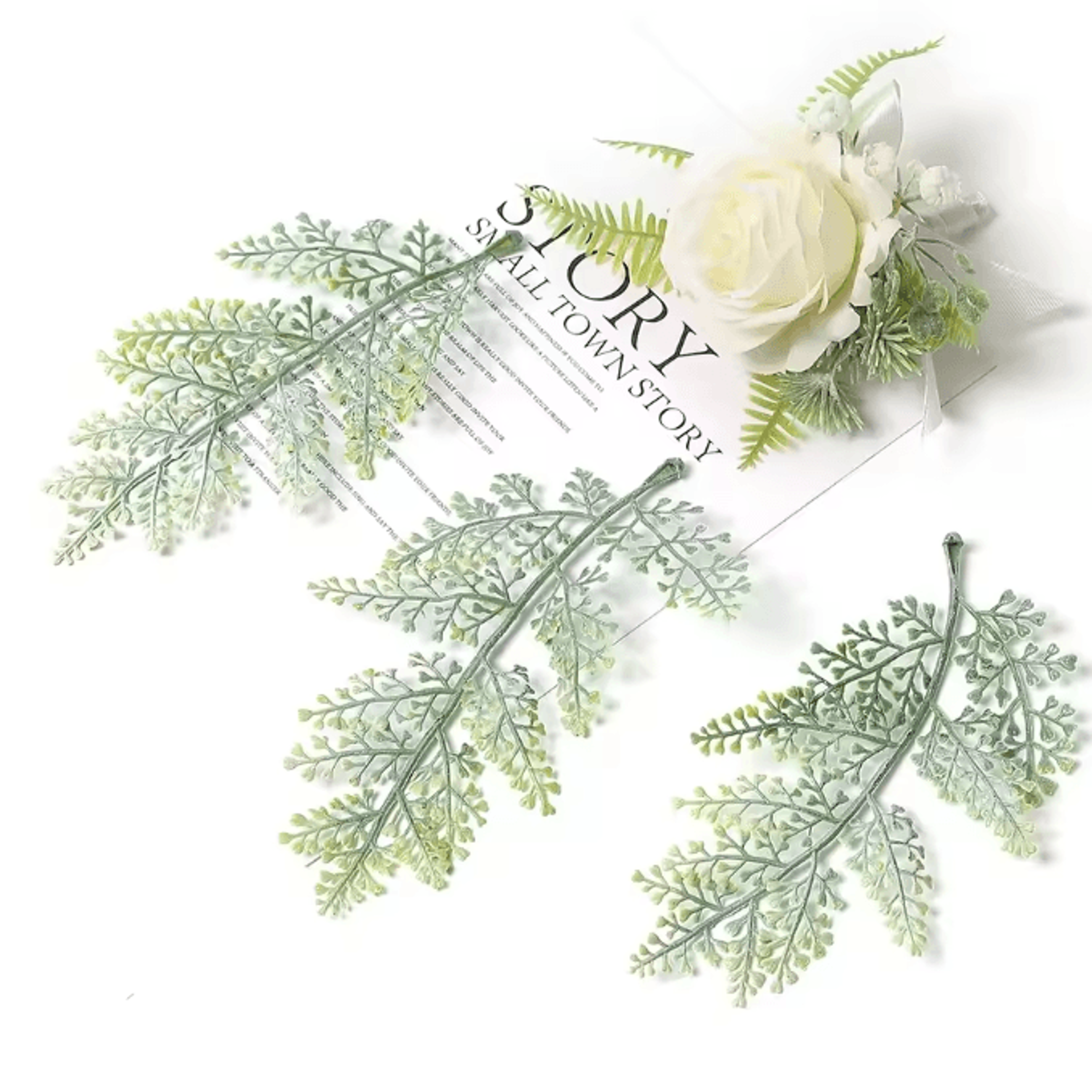 10PCS Artificial Greenery Leaves Set  DIY Floral Craft  Wedding Decor Accents 2
