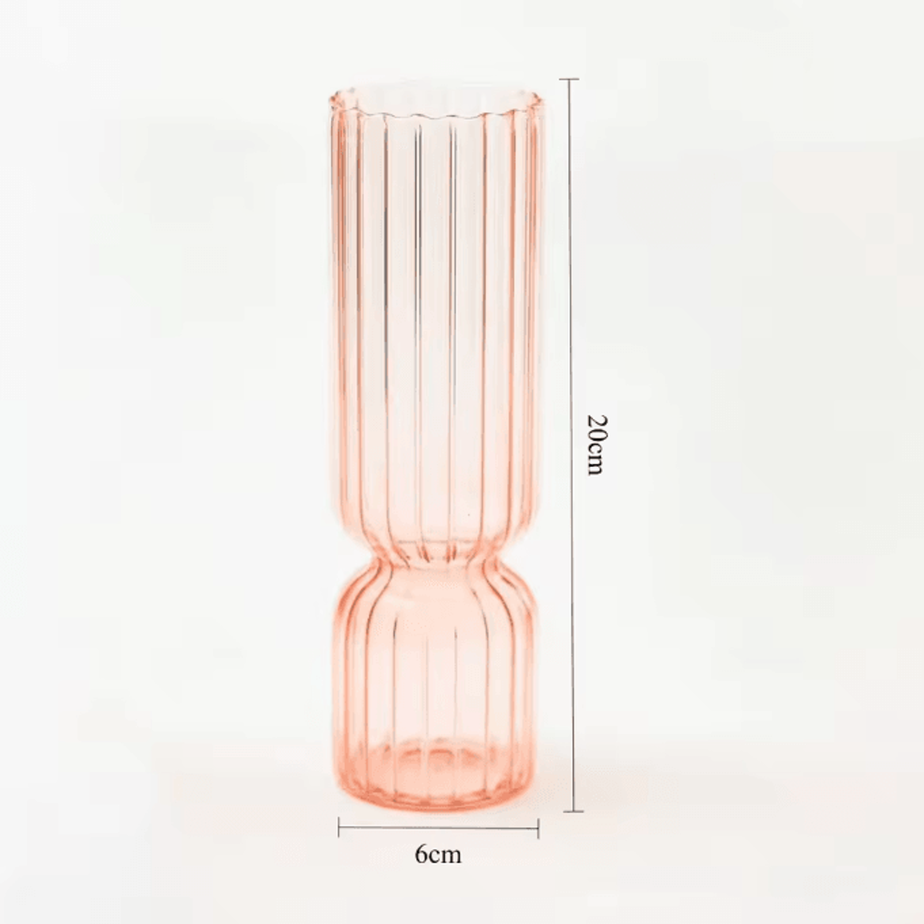Nordic Striped Color Glass Vase  Retro Hydroponic Flower Display For Home  Office 6