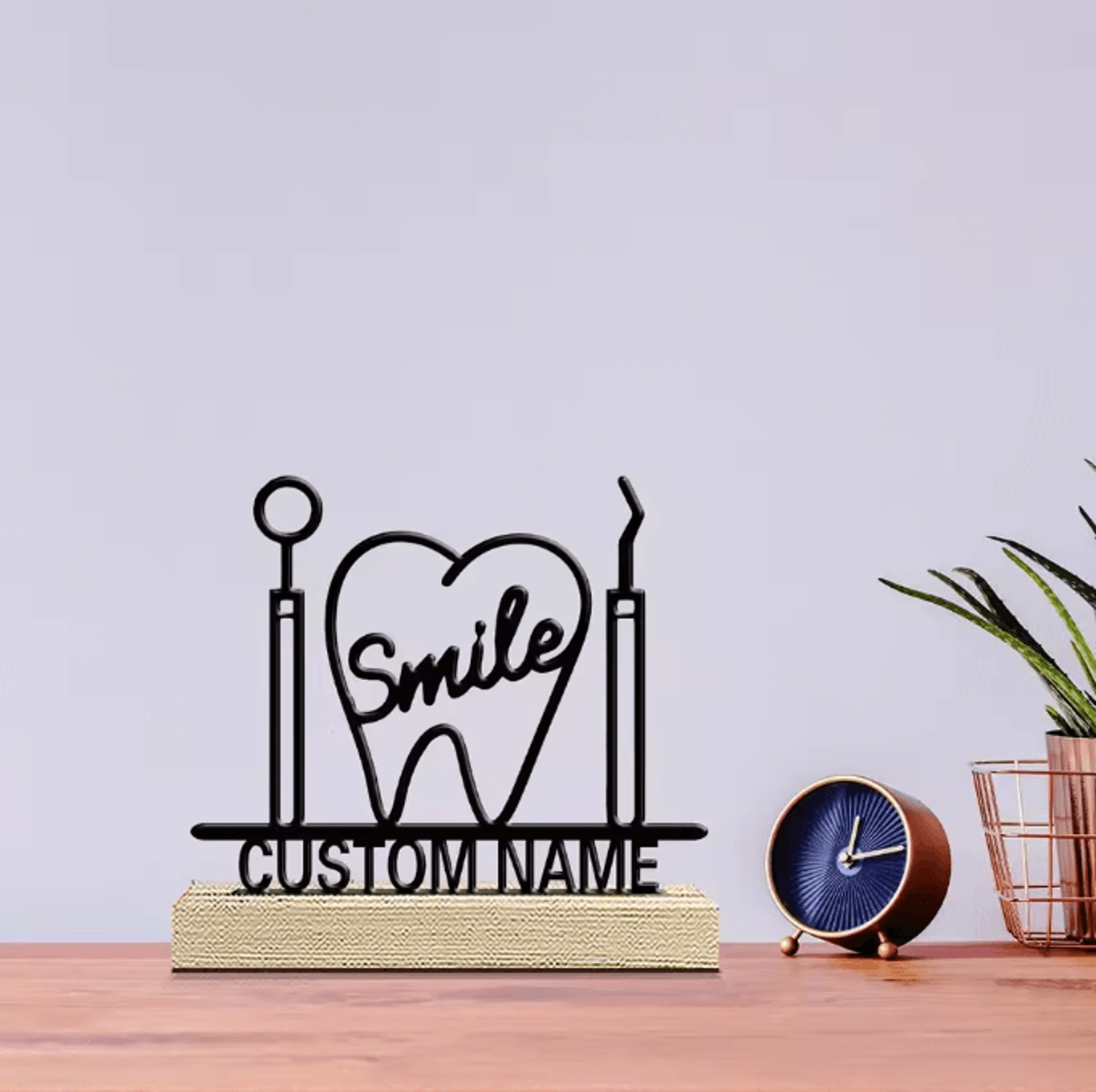 Fun Personalized Dentist Metal Statue For Office Desk And Clinic Decoration 1