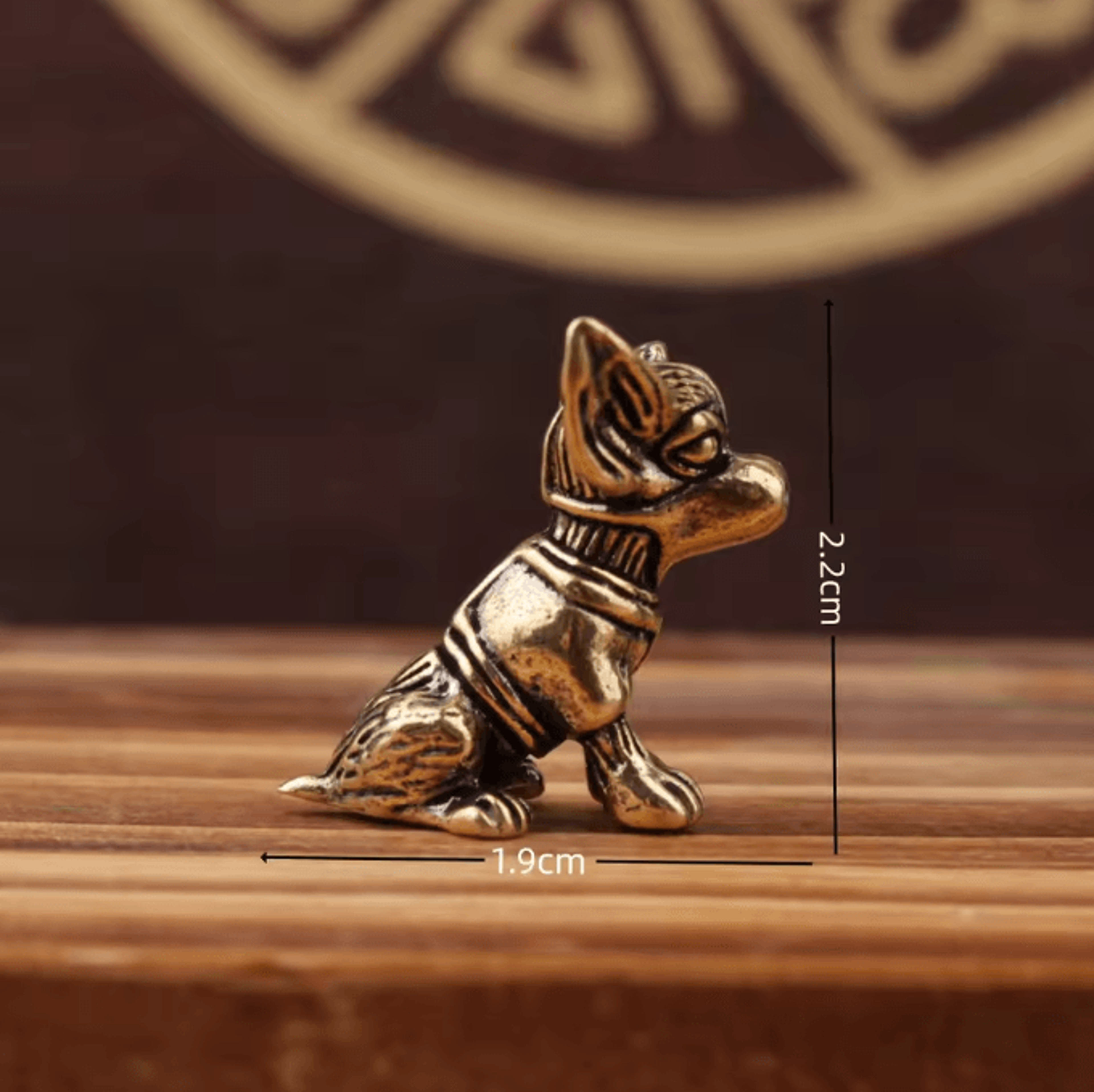 Antique Solid Copper Puppy Figurine For Desk Decor Tea Pets And Collectible Display 3