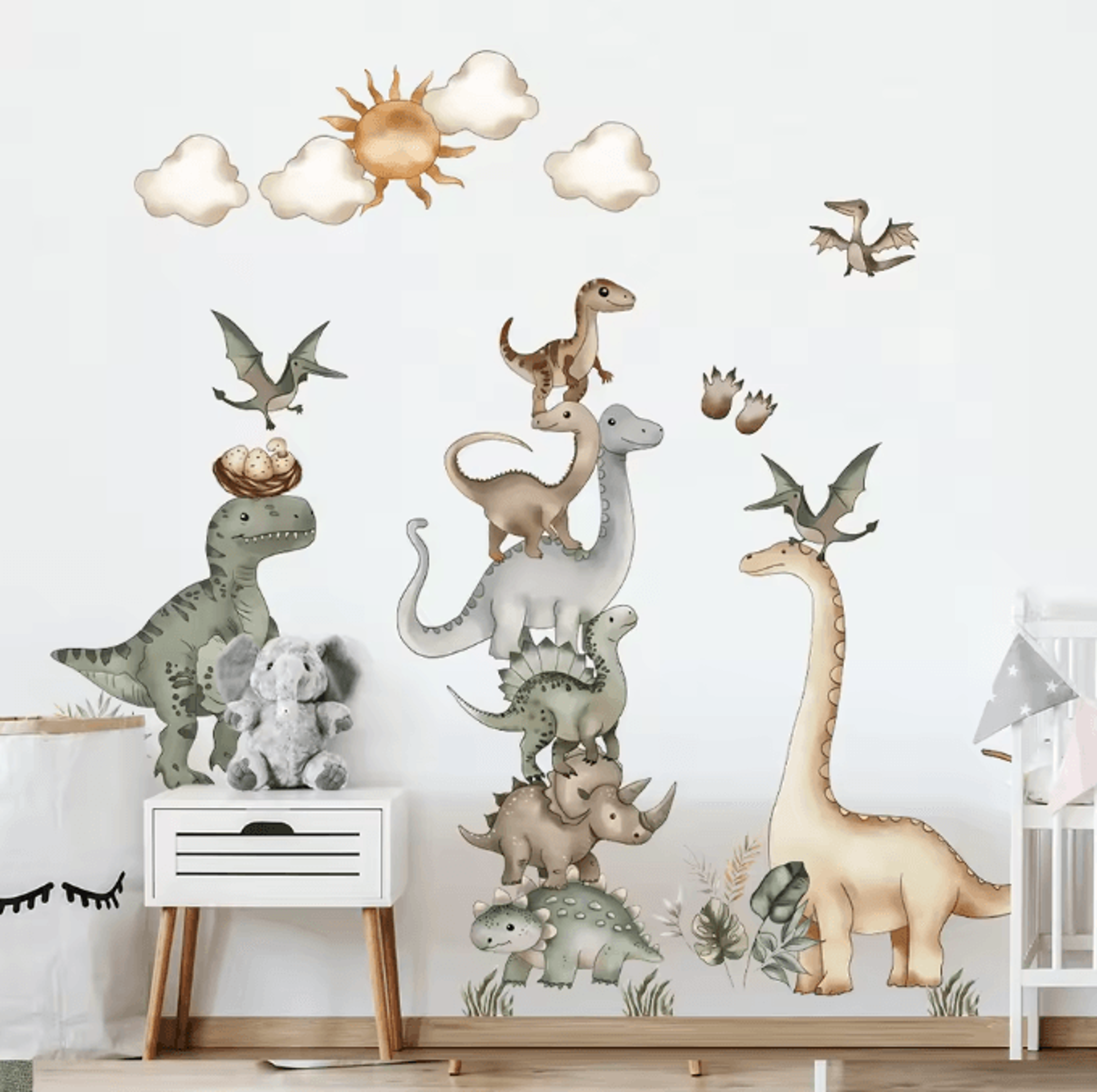 Dinosaur Park Wall Stickers For Kids Bedroom Nursery And Playroom Decor 2