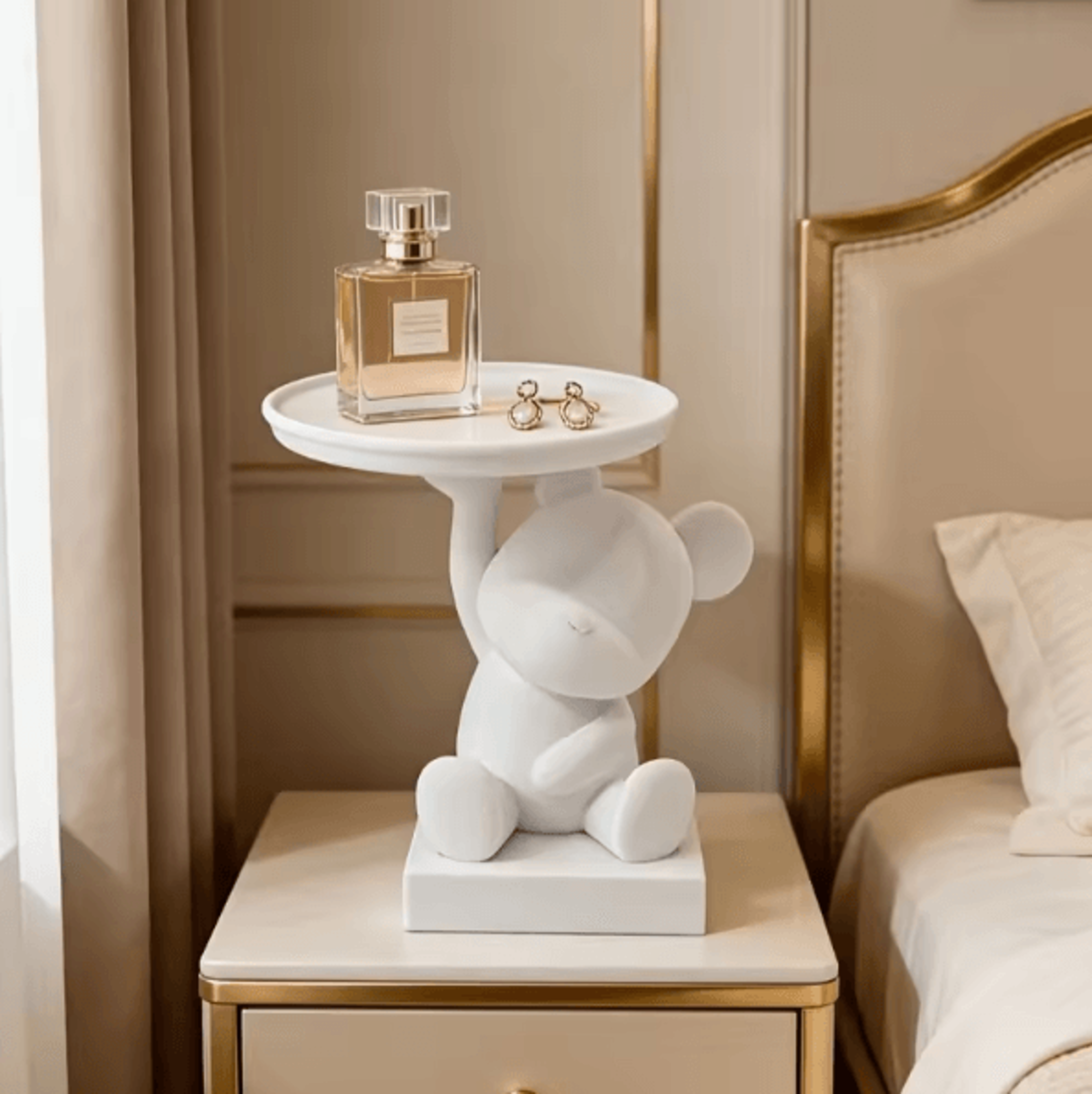 Cute Bear Trinket Dish Organizer For Desk Nightstand And Home Decor 3