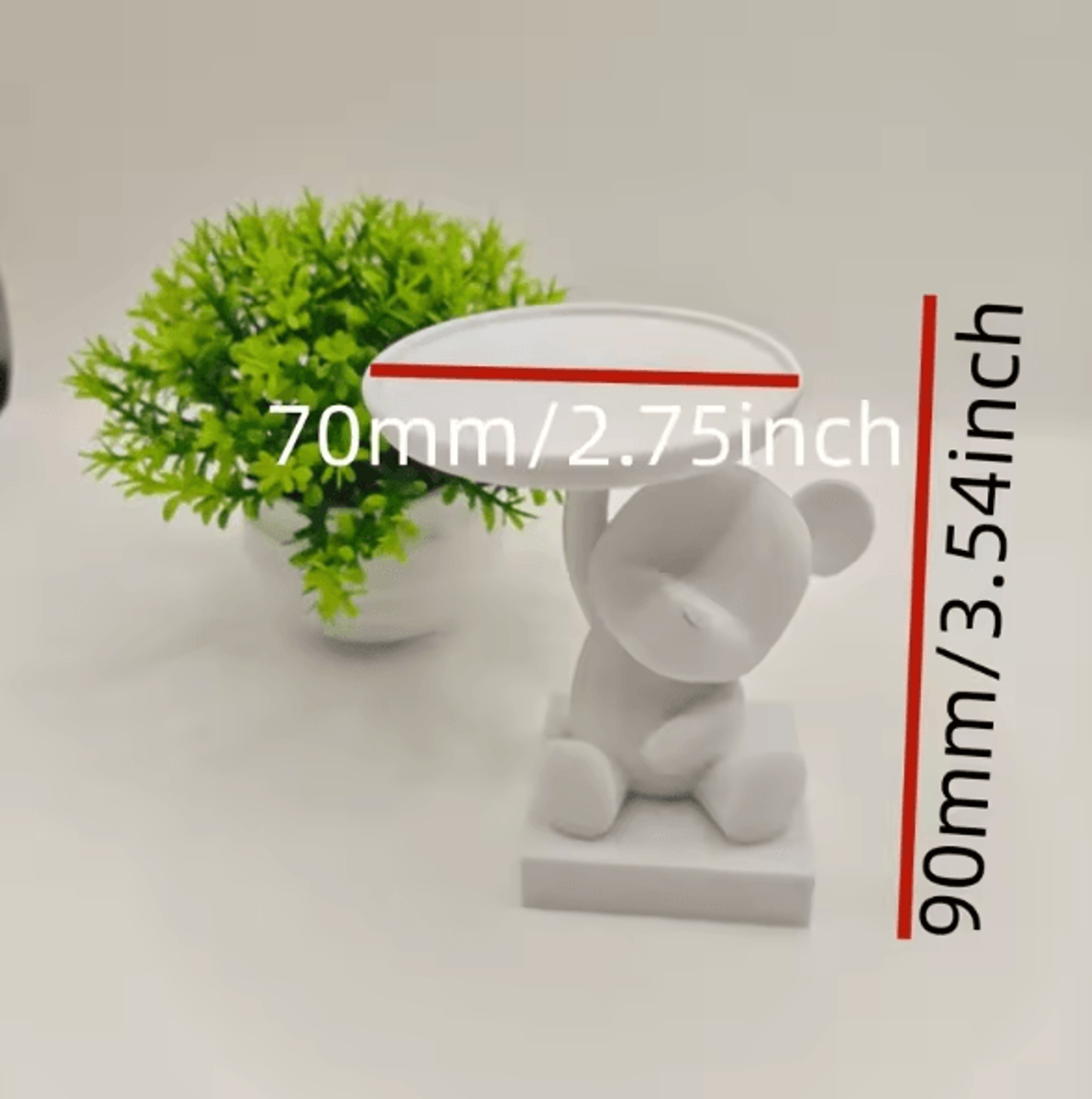 Cute Bear Trinket Dish Organizer For Desk Nightstand And Home Decor 4