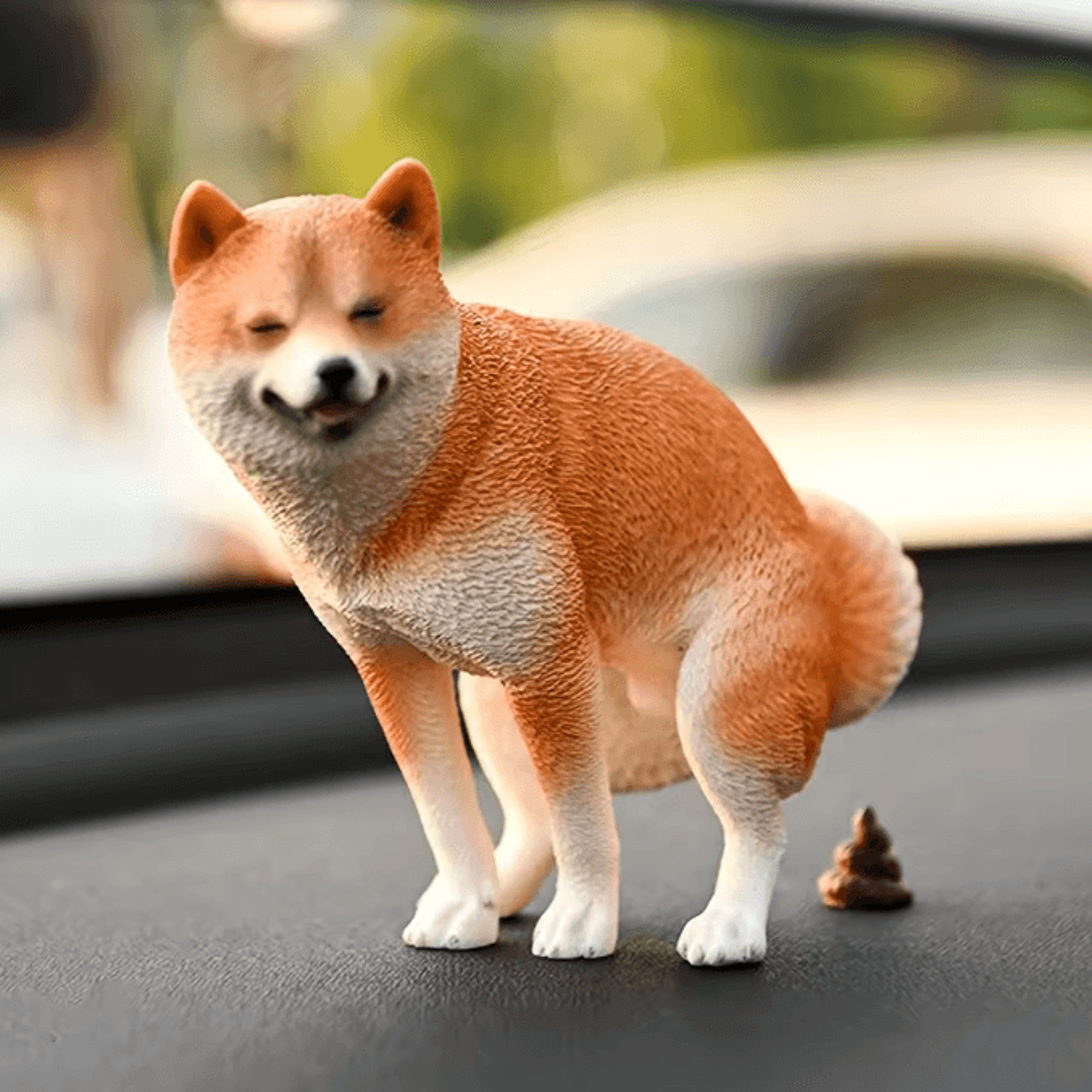 Funny Shiba Inu Figurine Set With Toilet Theme Desktop Decor And Collectible Display 2