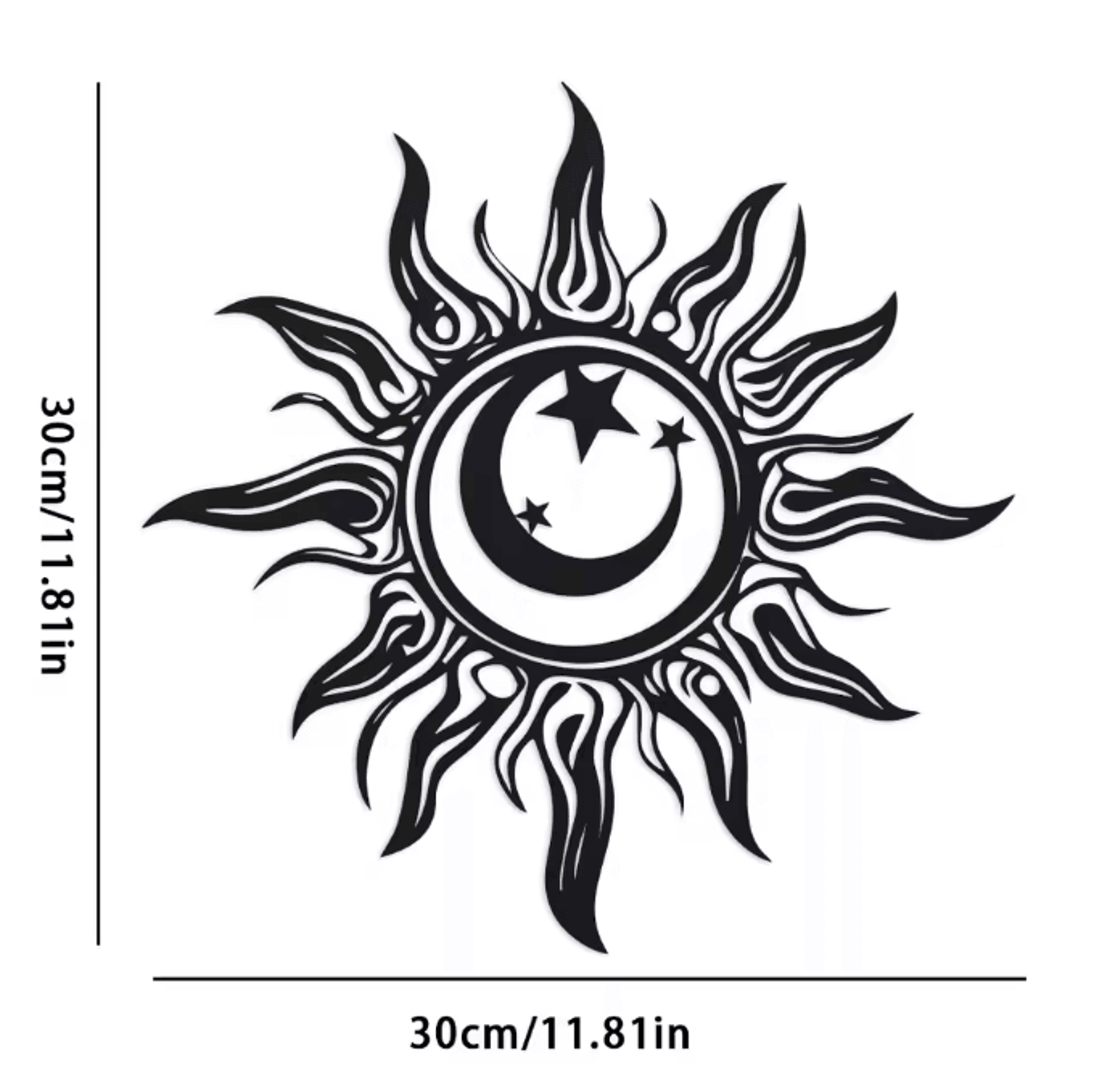 Art Deco Metal Sun Wall Sculpture For Indoor And Outdoor Home Decor 4