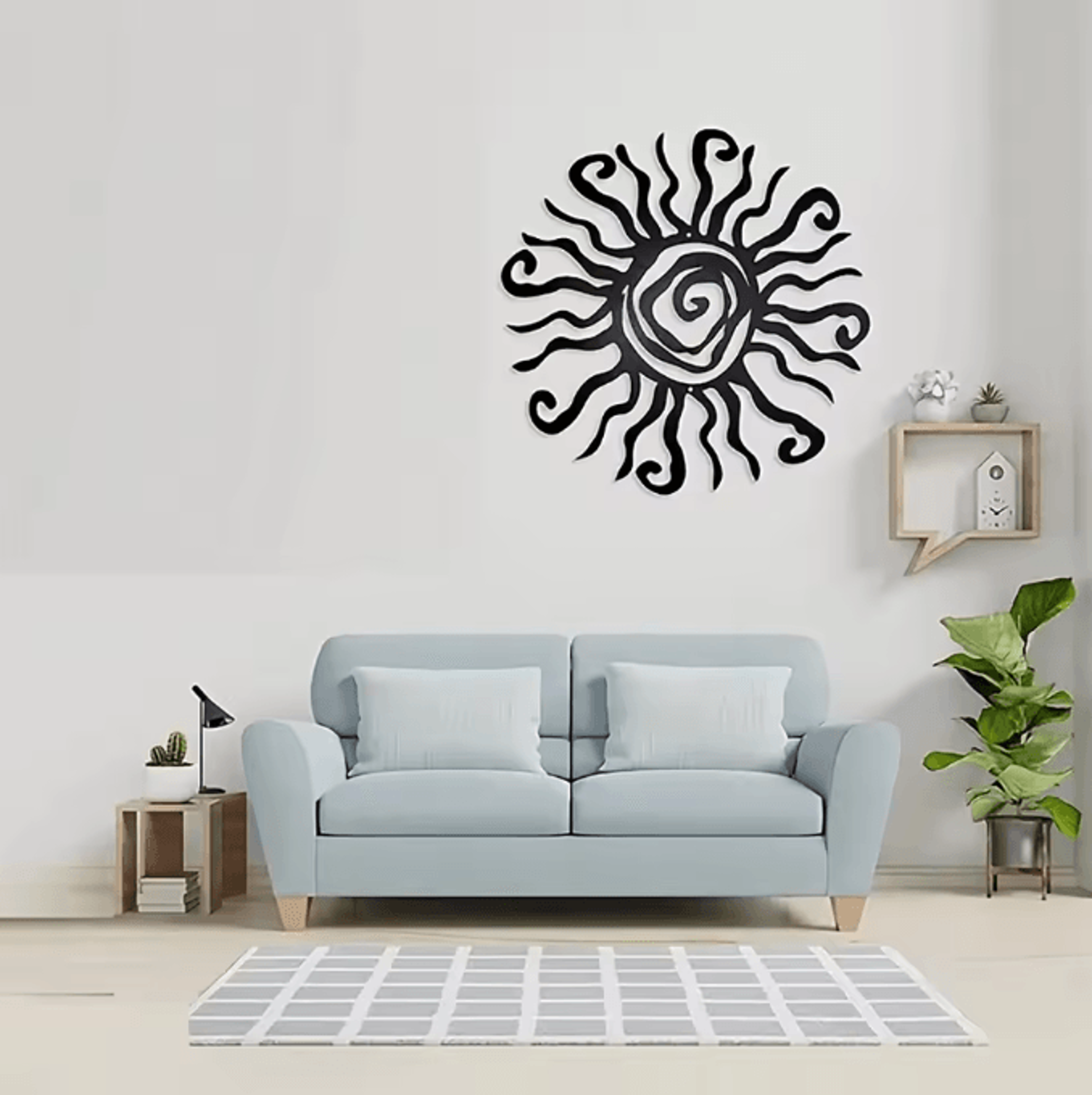 Wacky Sun Metal Wall Art For Outdoor Patio Kitchen And Living Room Decor 1