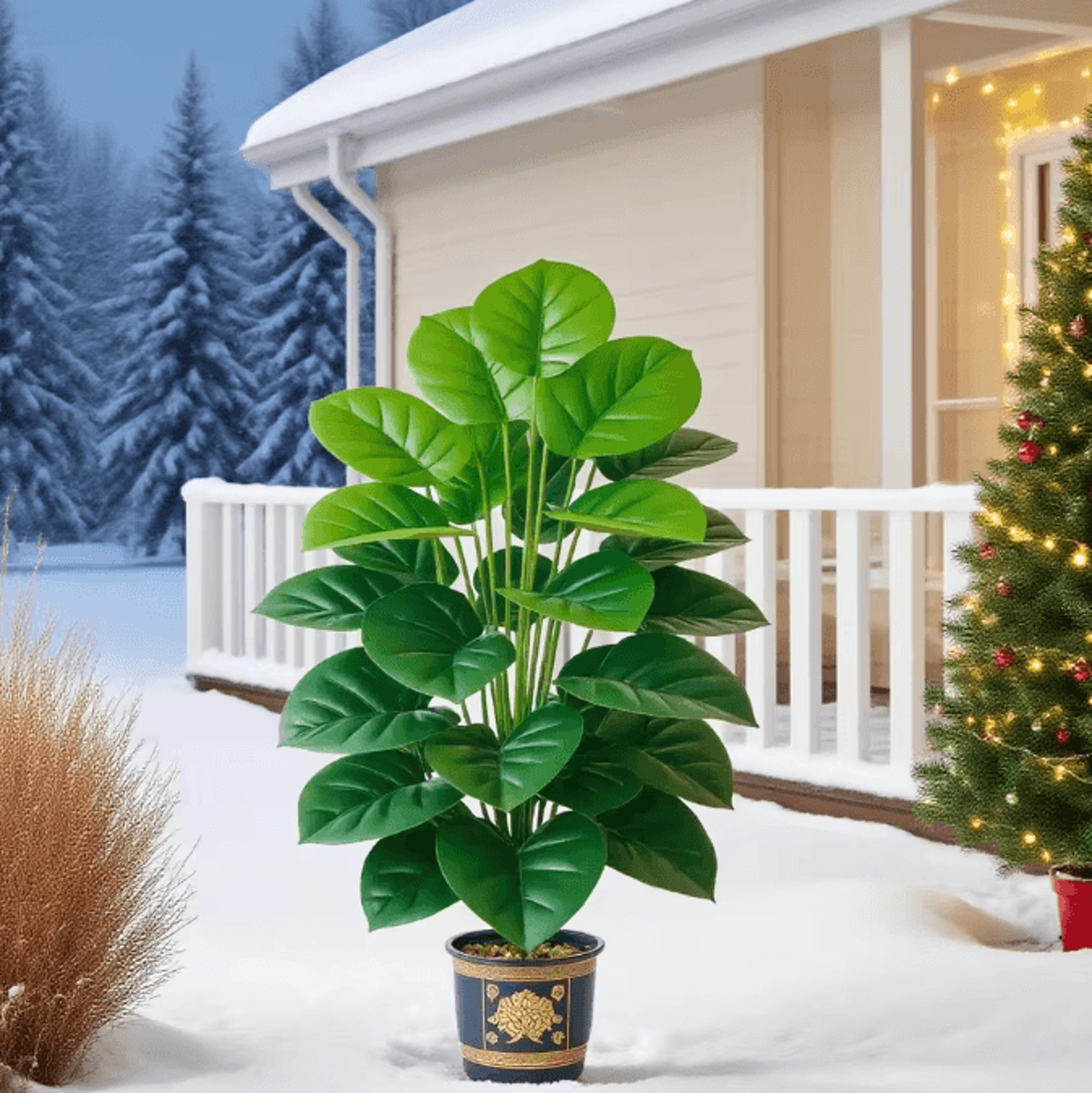 Large Artificial Pothos Plant With 24 Leaves For Indoor And Outdoor Home Decor 3
