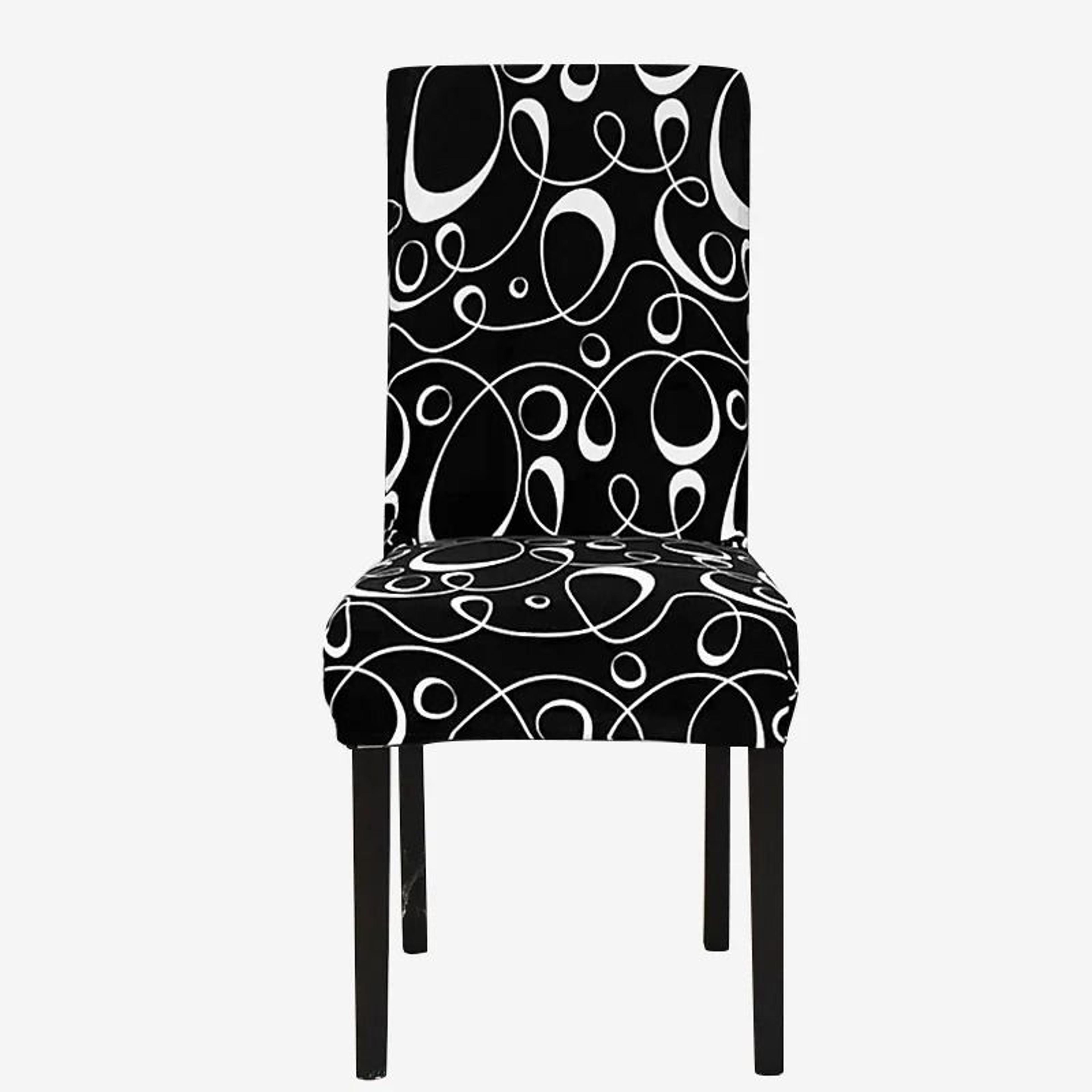 Stretch Fit Printed Dining Chair Cover 10