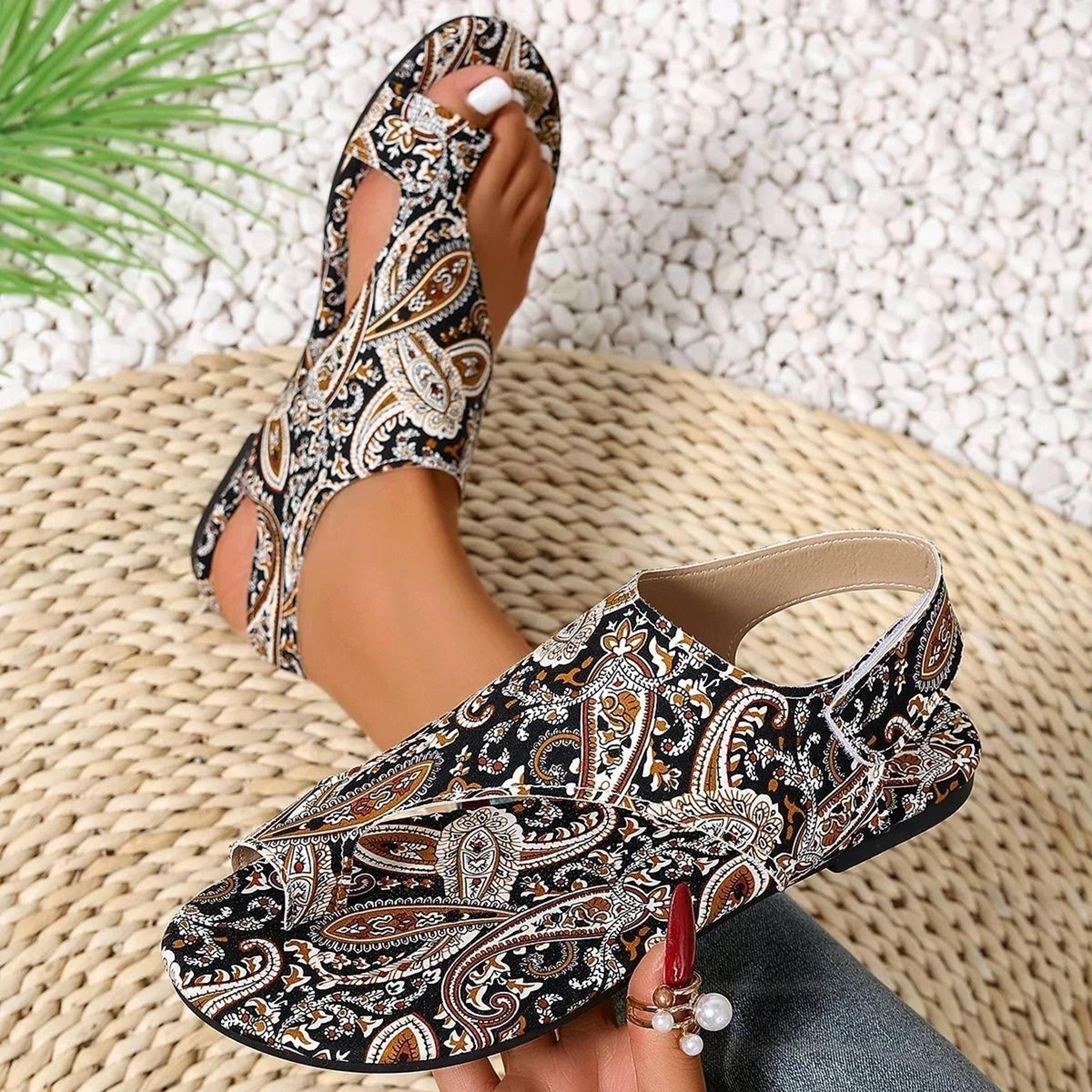 Womens Bohemian Comfort Flat Sandals 5