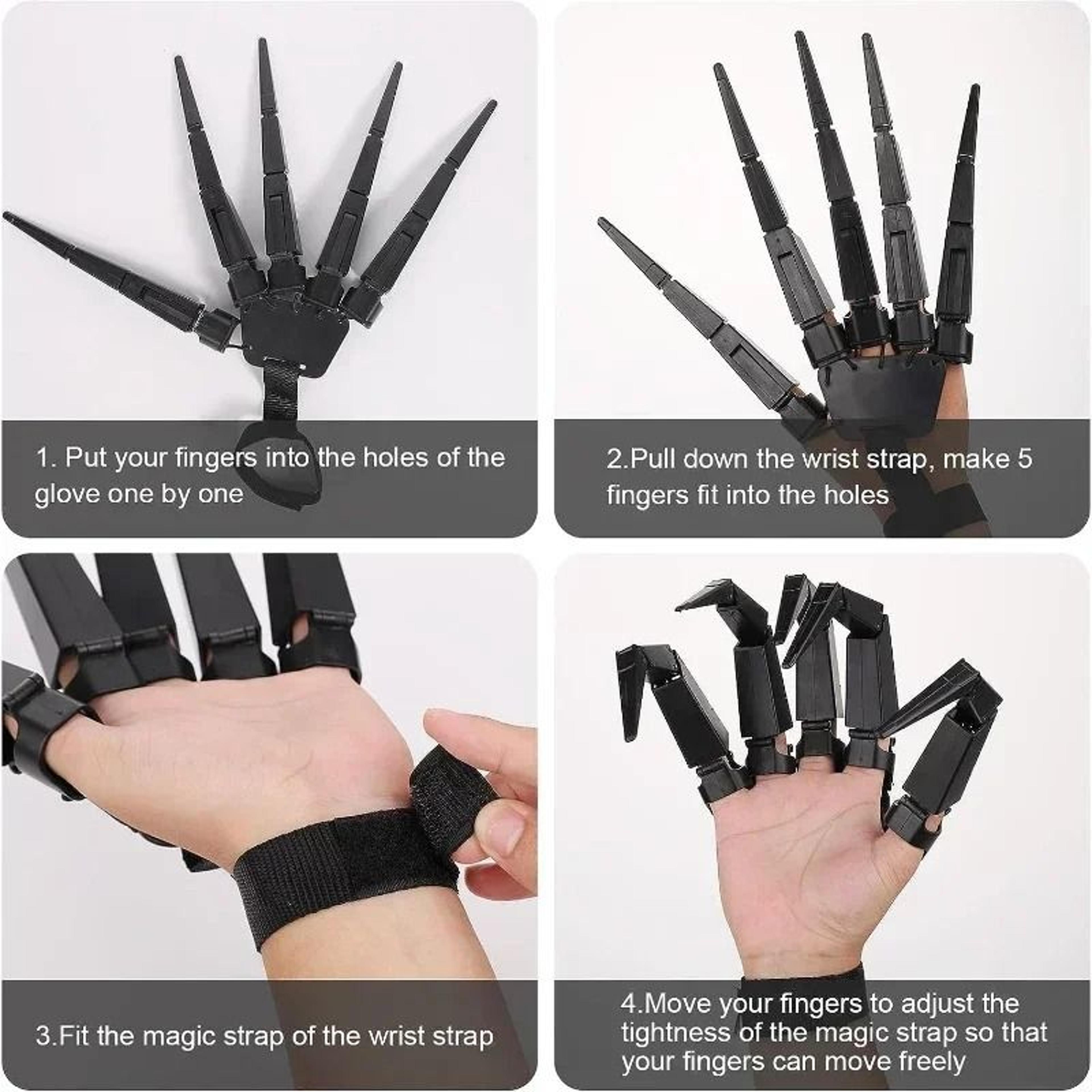 Articulated Skeleton Finger Costume Gloves 4