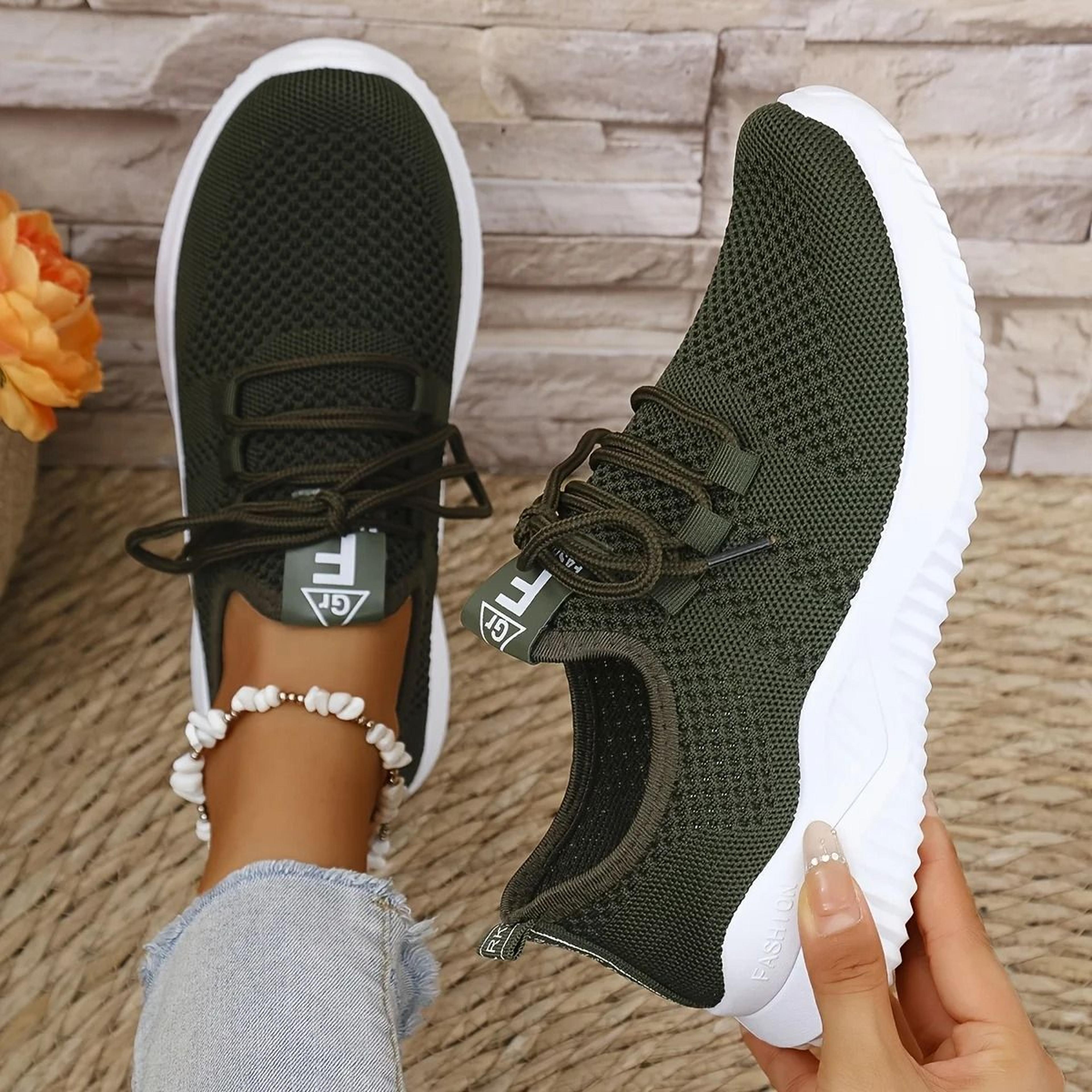 Womens Lightweight Knit Athletic Sneakers 3