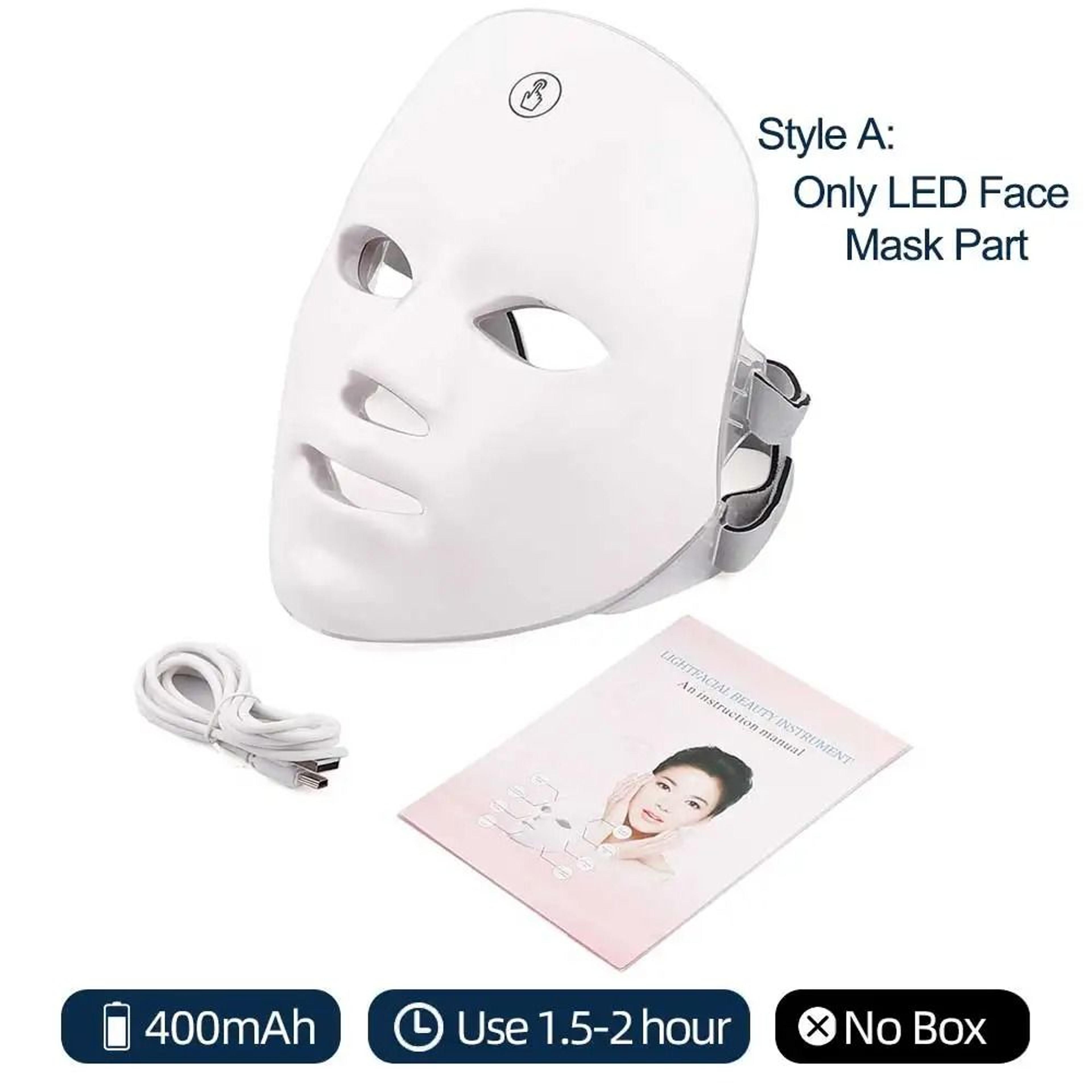 7Color LED Face  Neck Light Therapy Mask 6