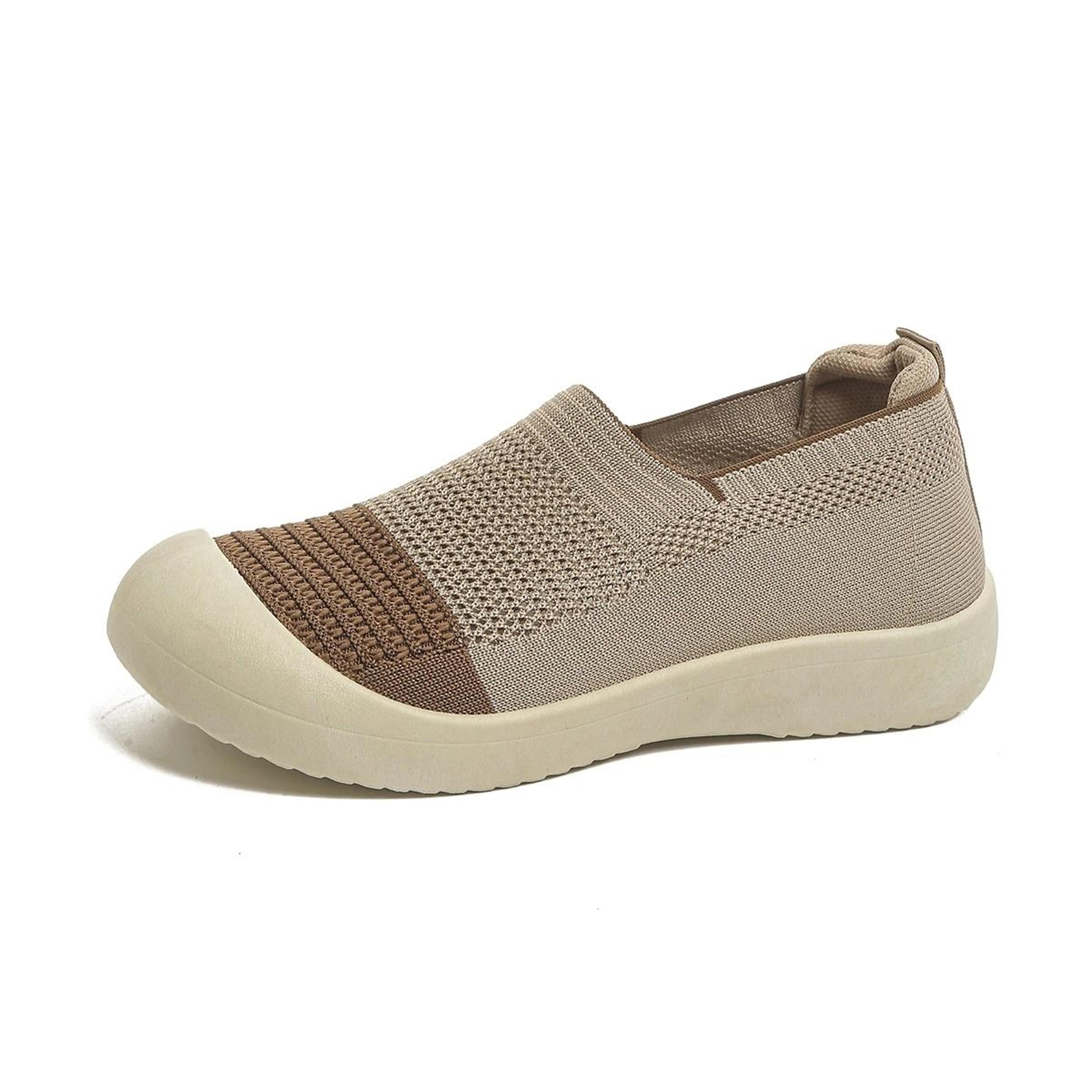 Womens Retro Dual Tone Slip On Comfort Shoes 6