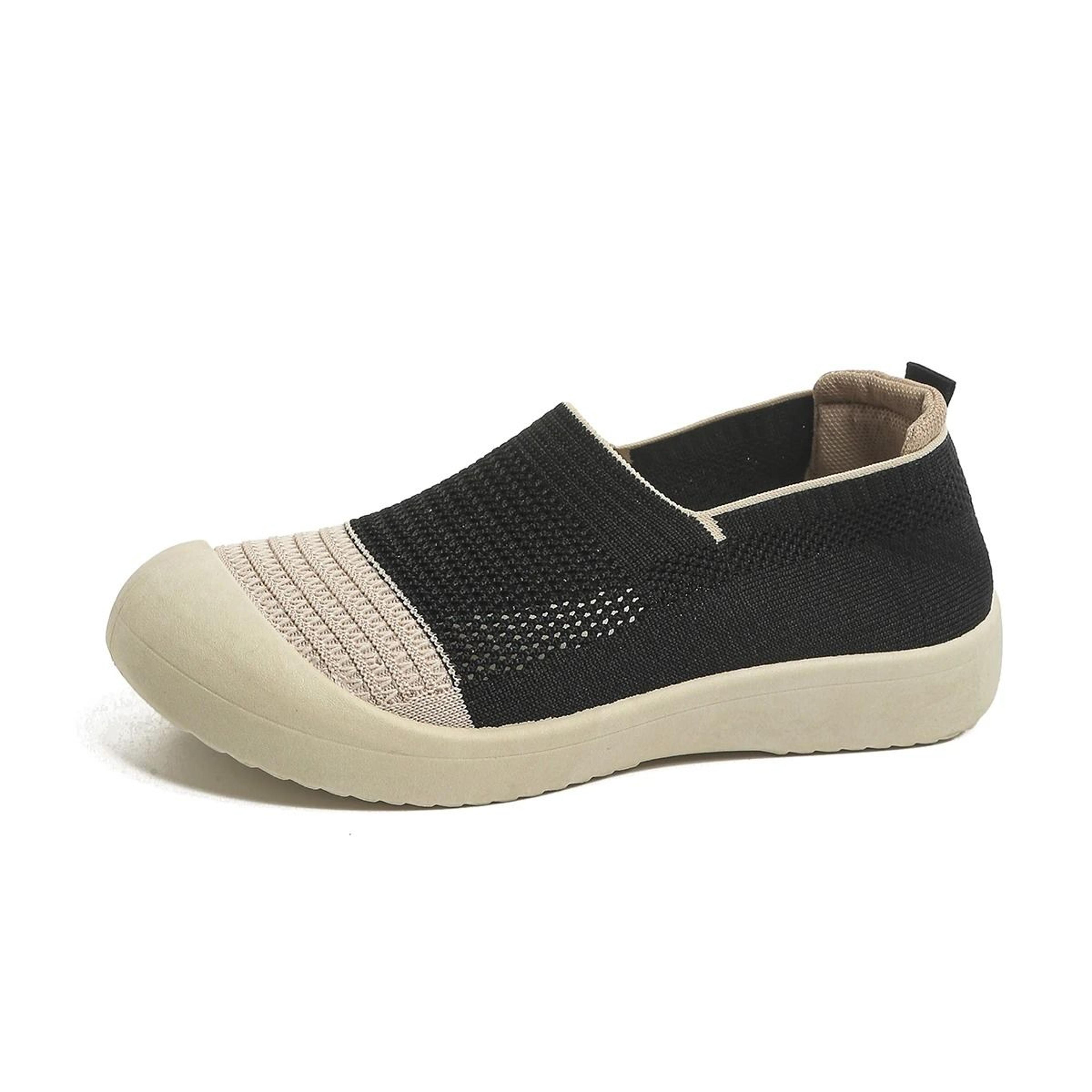 Womens Retro Dual Tone Slip On Comfort Shoes 7