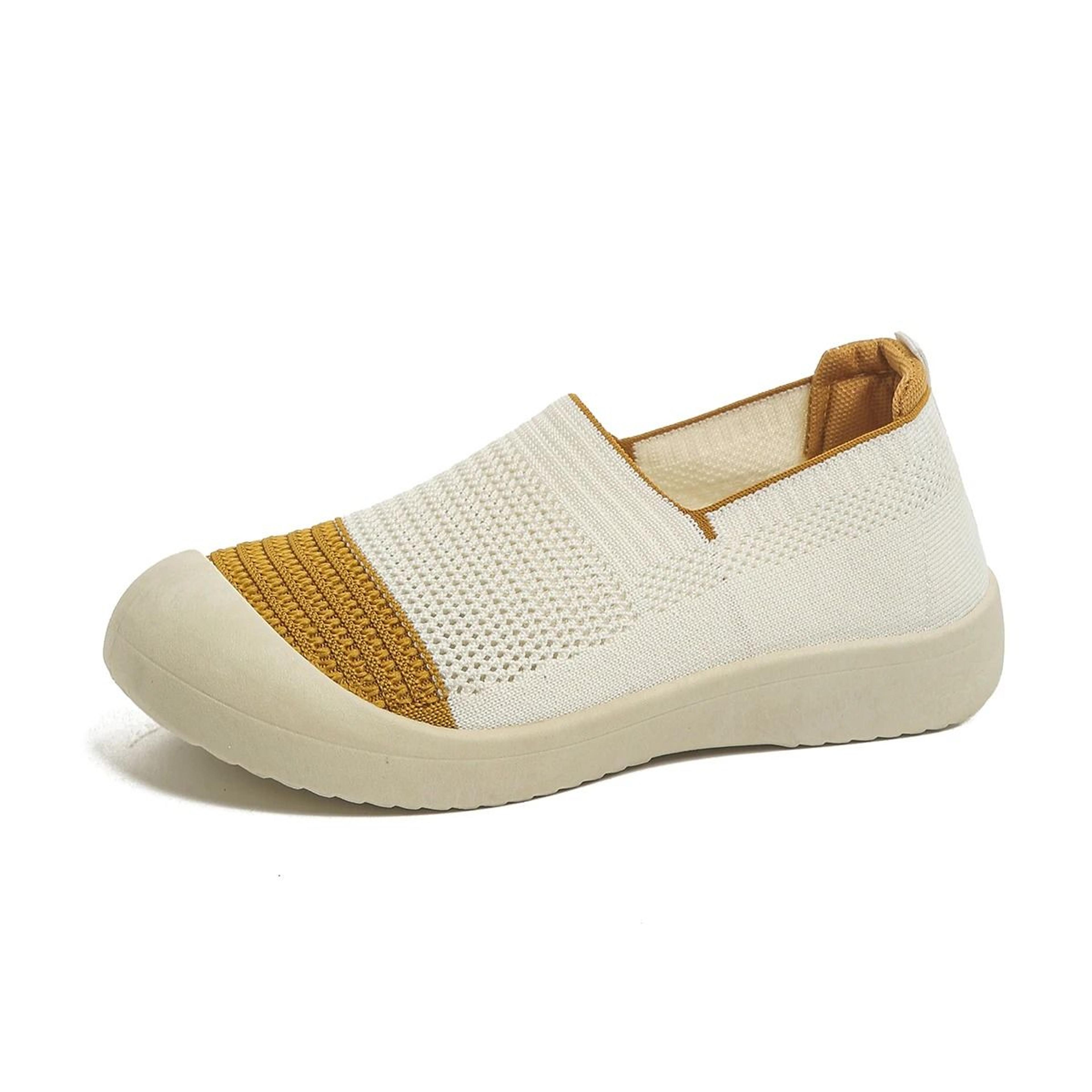 Womens Retro Dual Tone Slip On Comfort Shoes 8