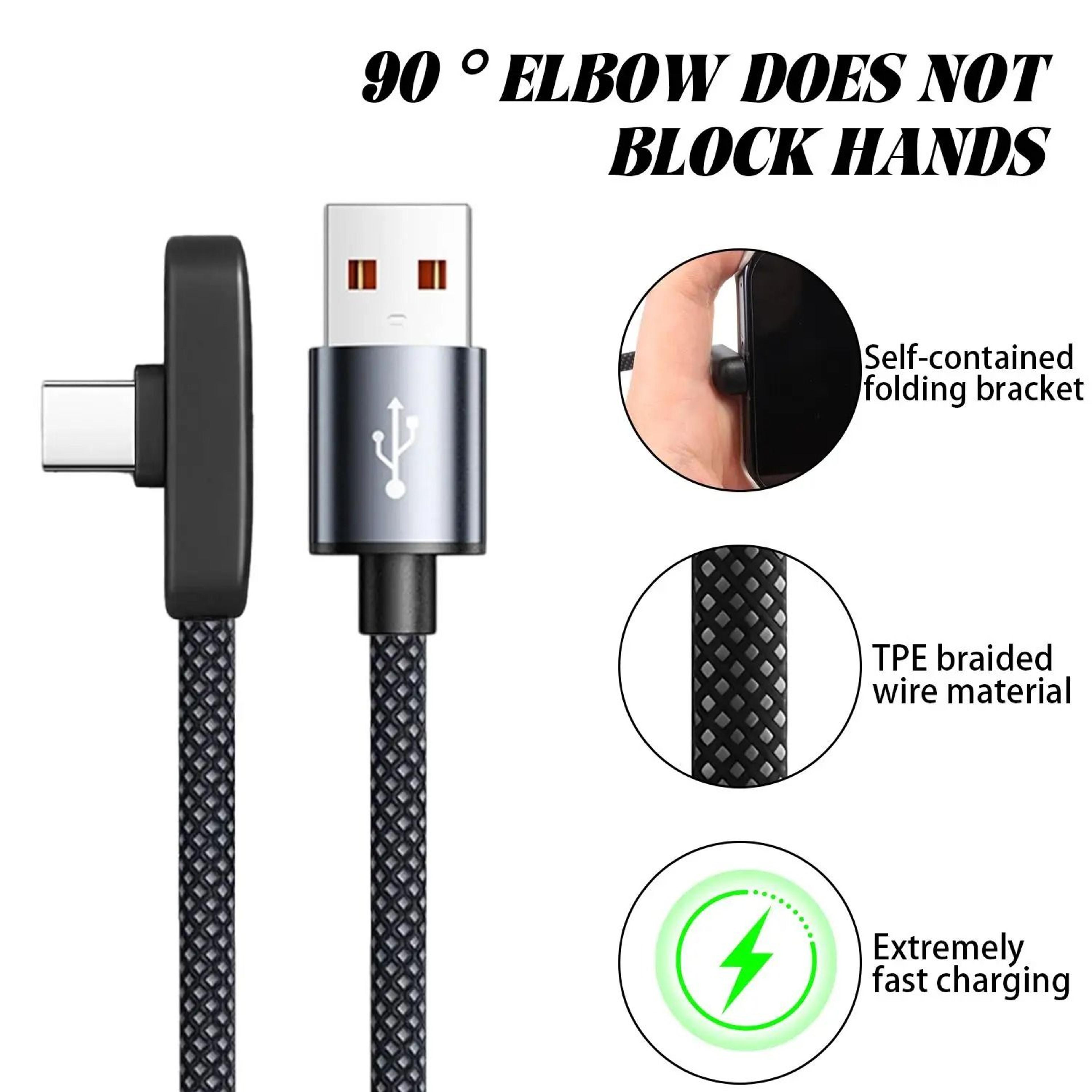 100W Right Angle USB C Fast Charging Cable 3