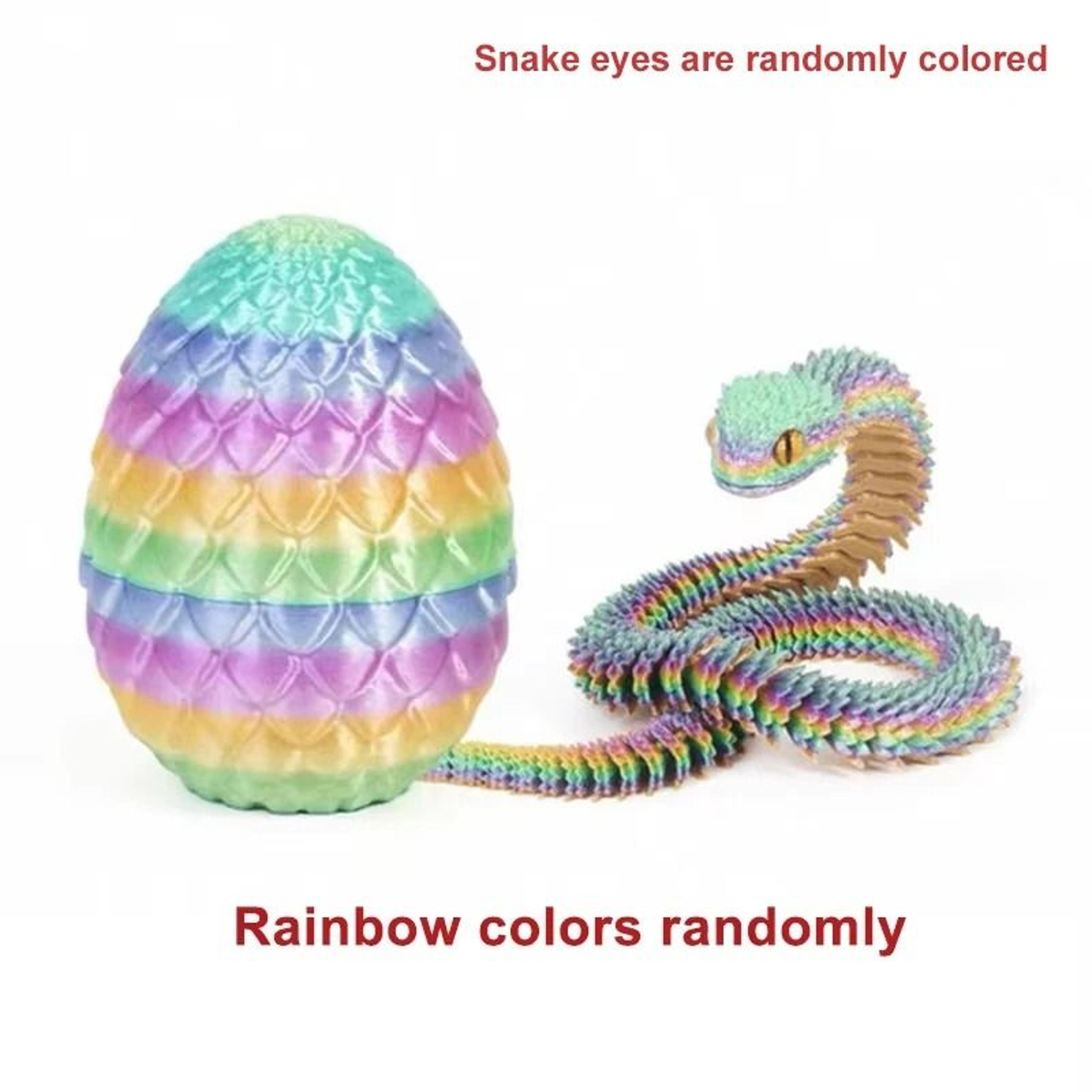 3D Printed Articulated Snake Egg Toy 10
