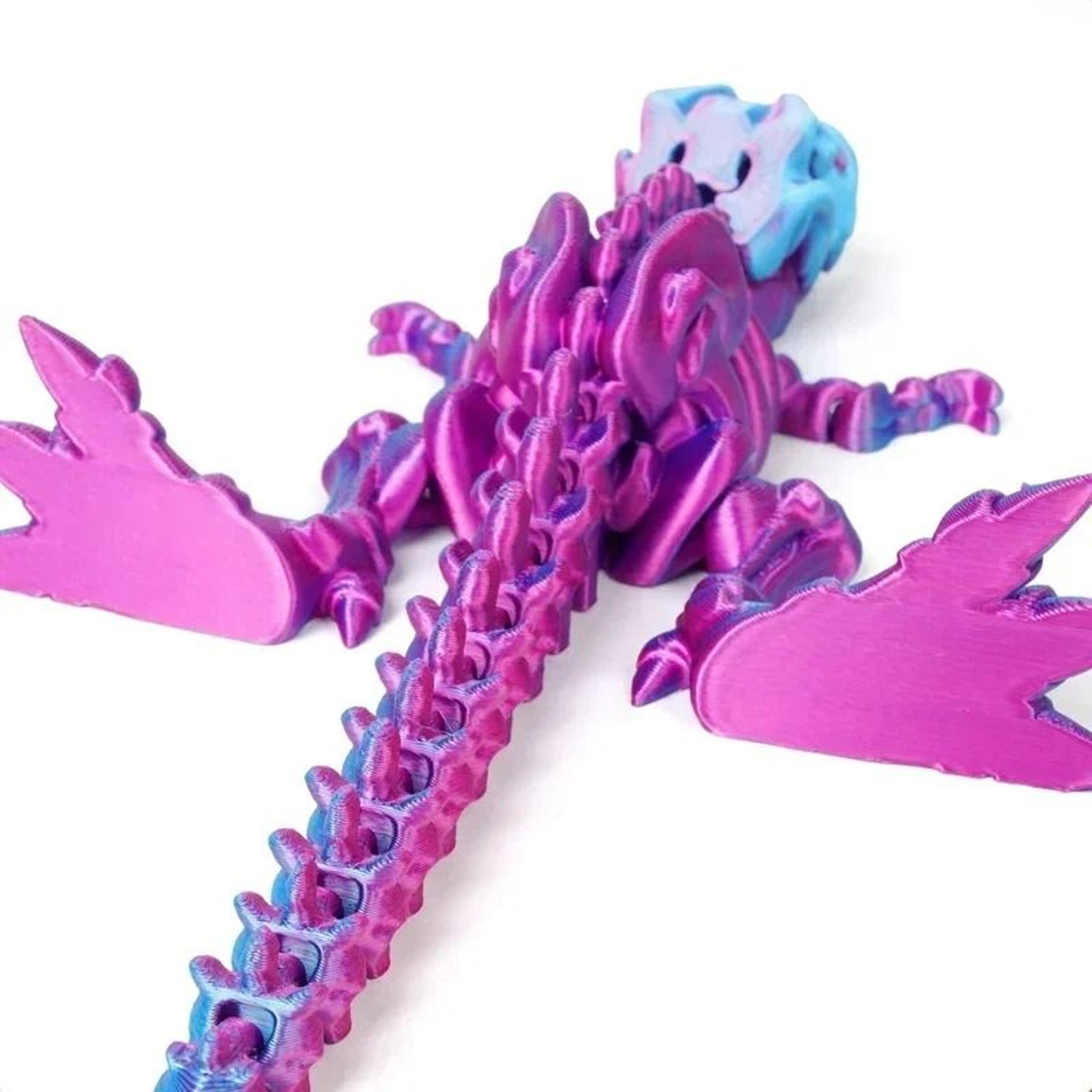 3D Printed Articulated Dragon Skeleton Fidget Toy 1