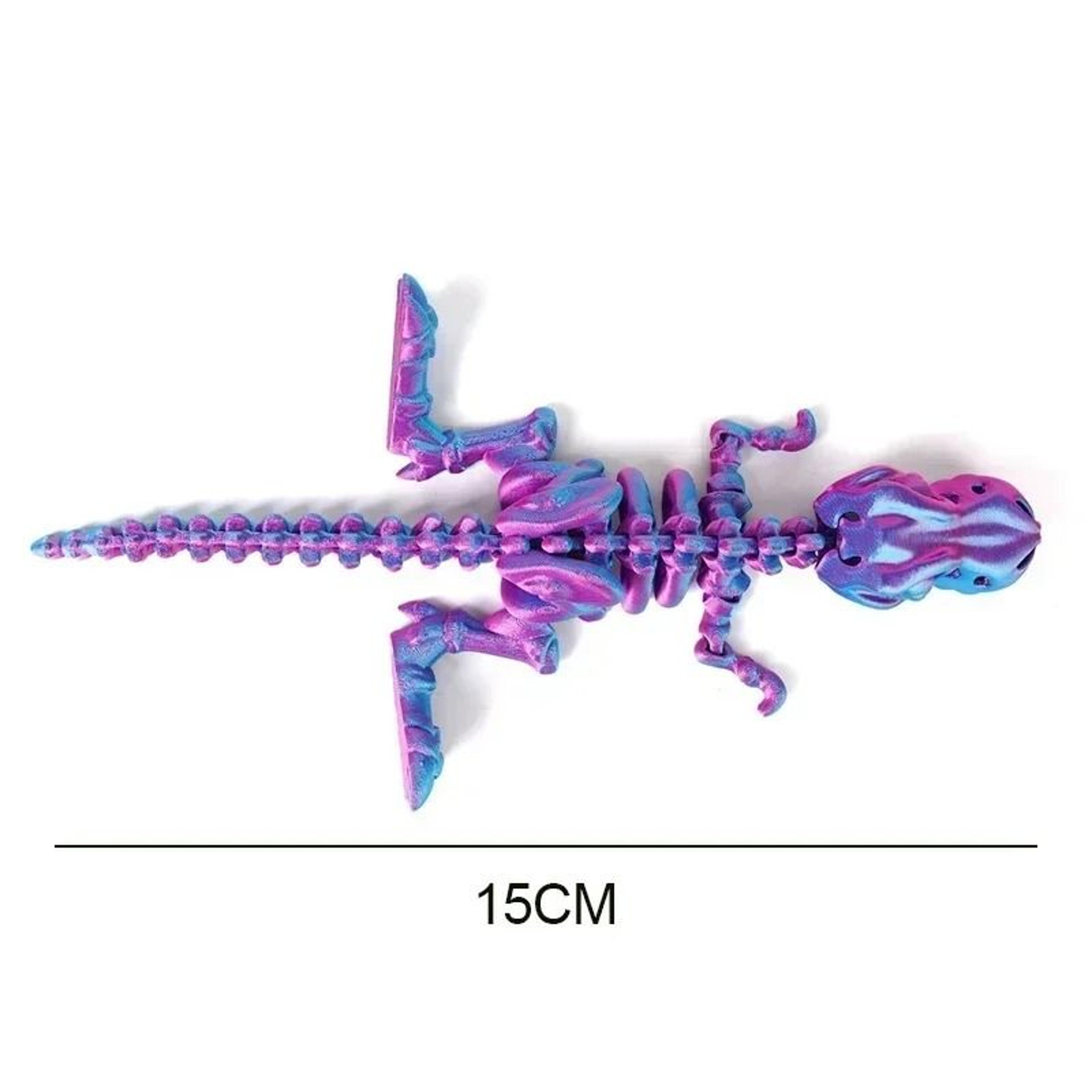 3D Printed Articulated Dragon Skeleton Fidget Toy 4