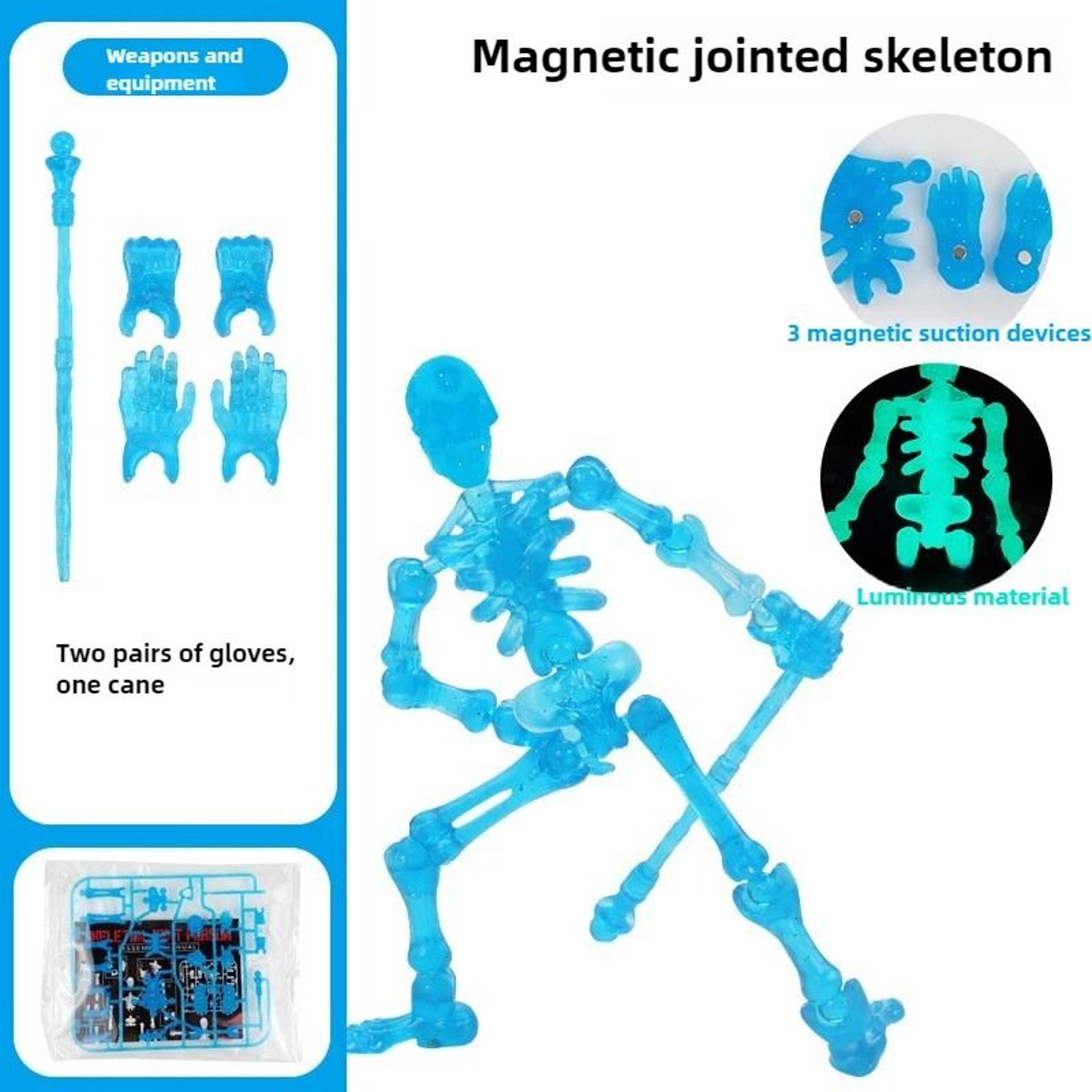 Medieval Skeleton Action Figure With Movable Joints Poseable Desktop Toy 7